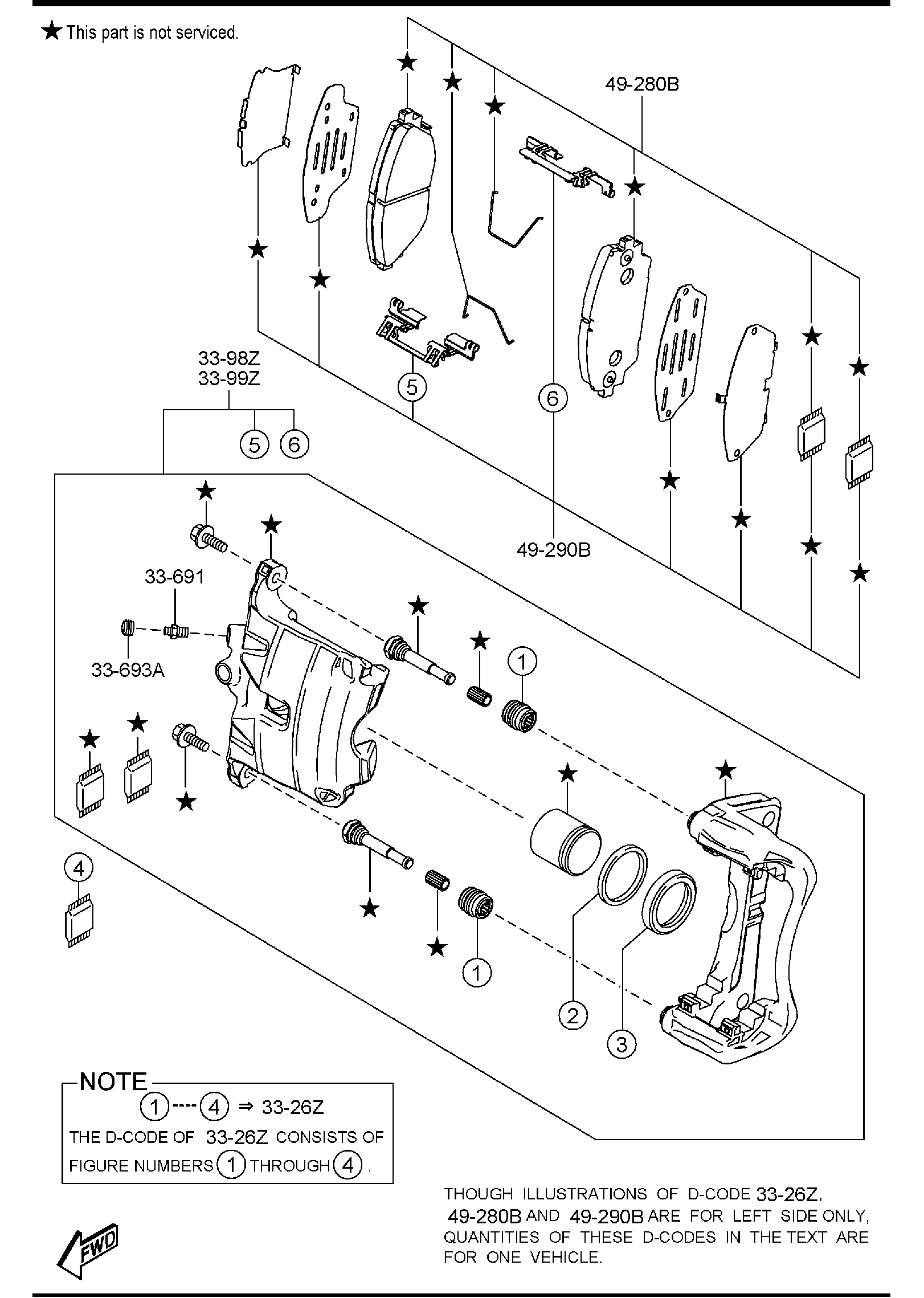 Diagram FRONT BRAKE MECHANISMS for your 2014 Mazda Mazda5   