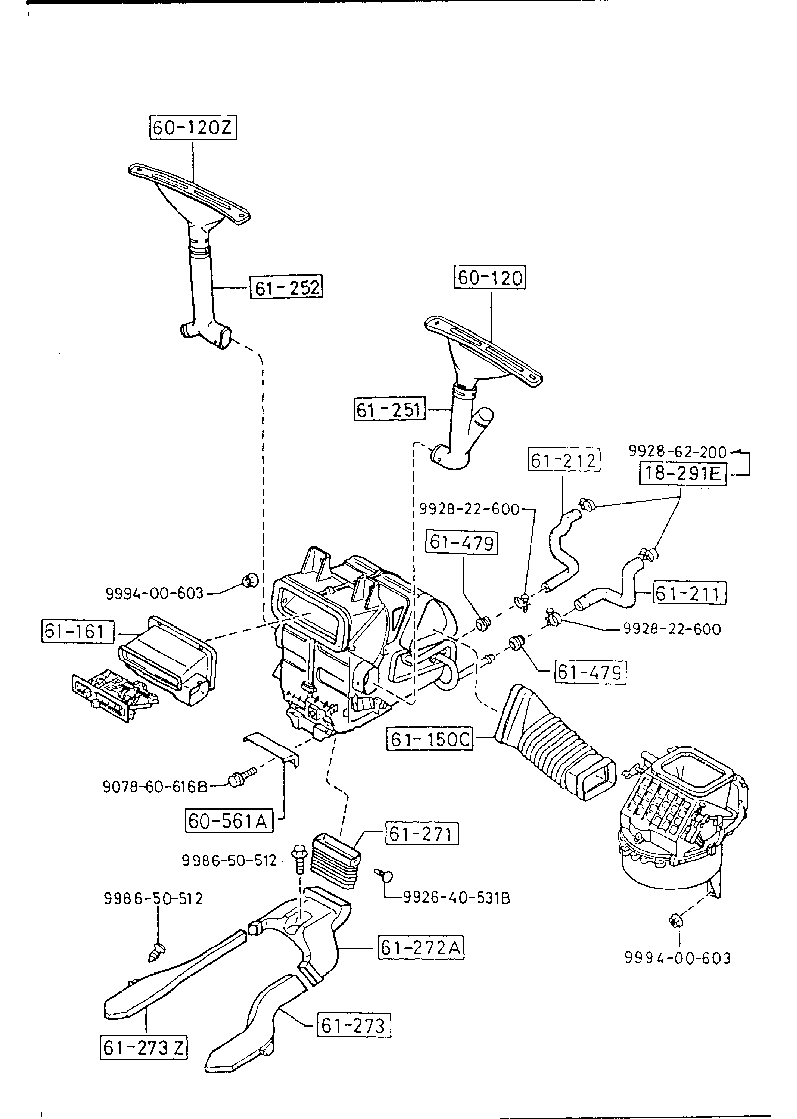 Diagram HEATER for your 2001 Mazda B4000   