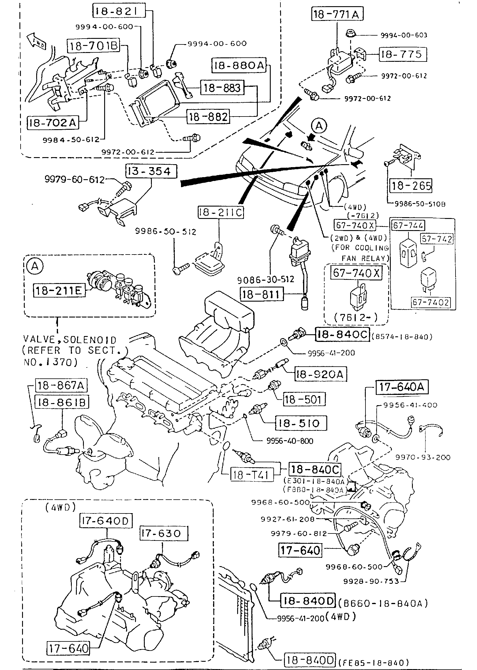 Diagram SWITCHES & RELAYS (ENGINE) (TURBO) for your 2008 Mazda Mazda3  HATCHBACK STR 