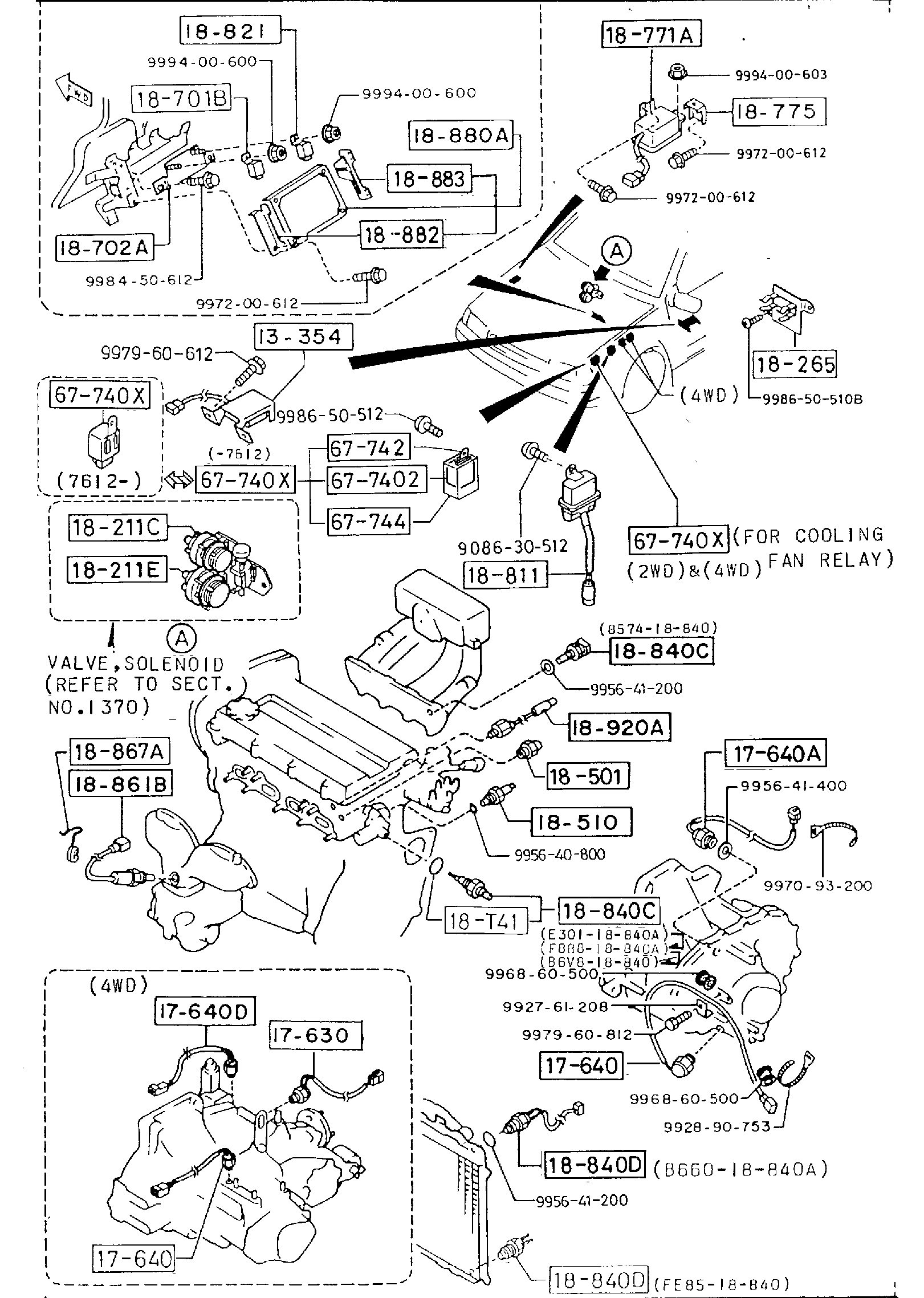 Diagram SWITCHES & RELAYS (ENGINE) (TURBO) for your 2008 Mazda Mazda3  HATCHBACK STR 