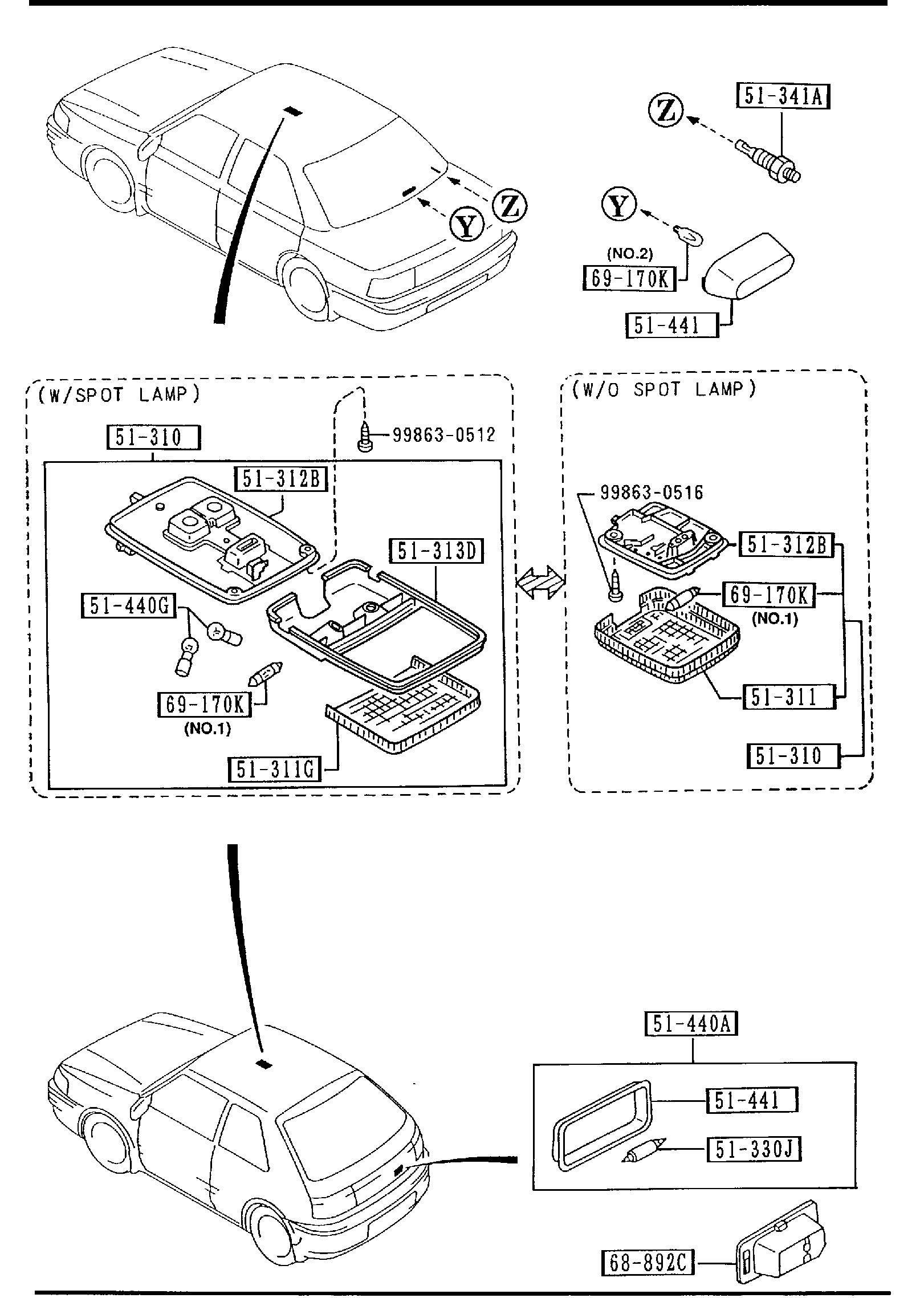 Full size assembly image of INTERIOR LAMPS (1/1)