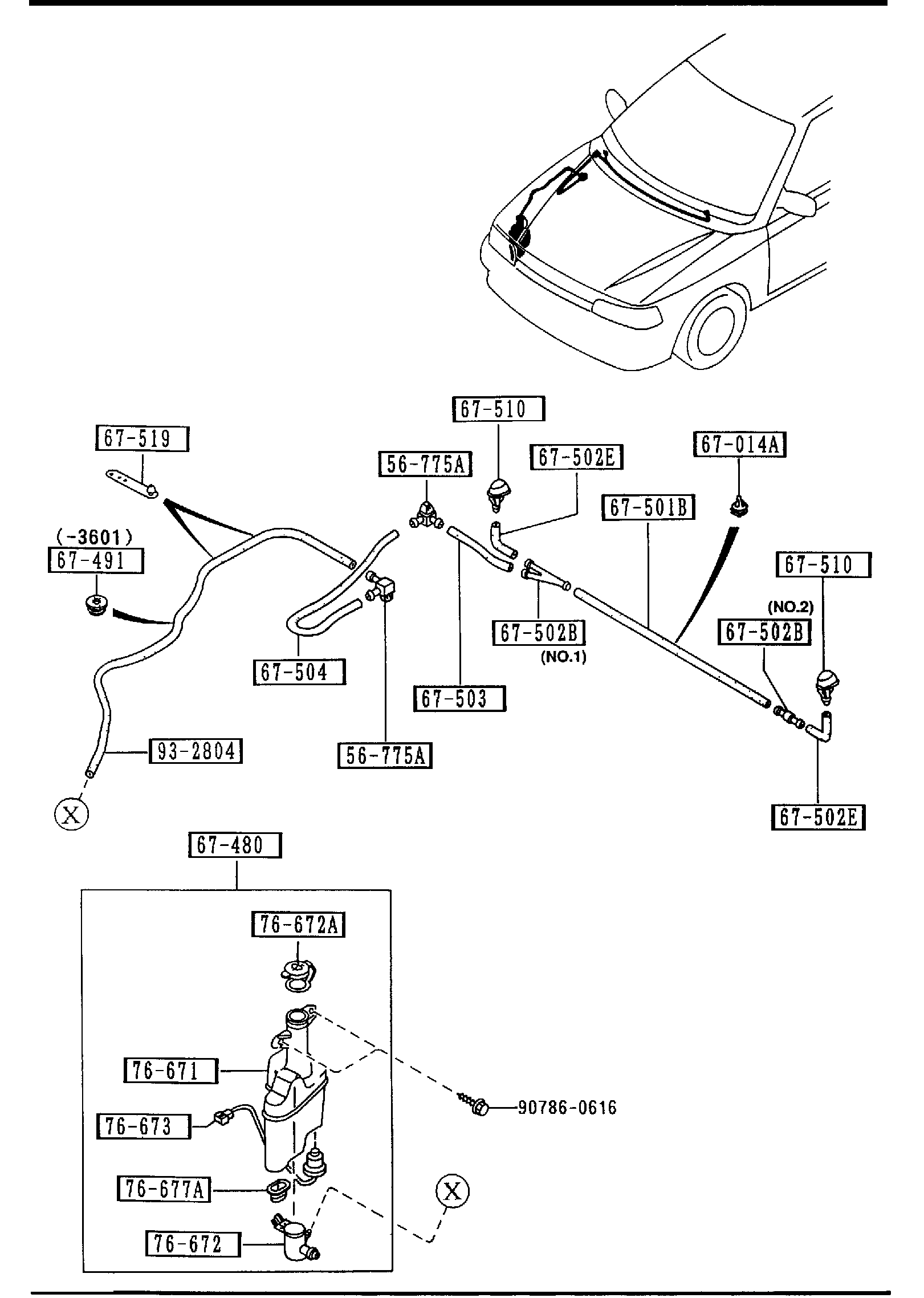 Diagram WINDSHIELD WASHER for your 2013 Mazda MX-5 Miata  Club 