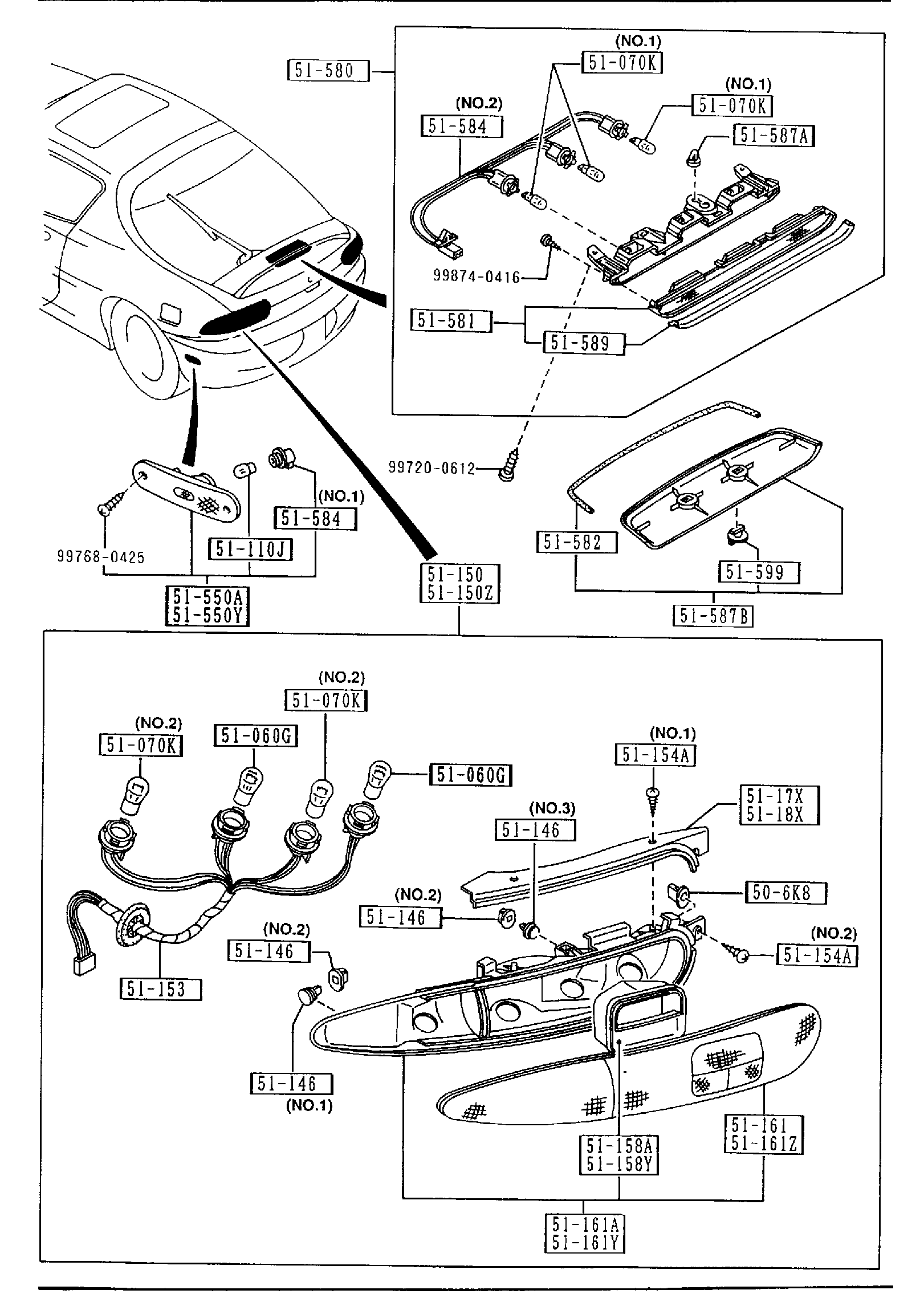 Diagram REAR COMBINATION LAMPS for your 2005 Mazda RX-8   