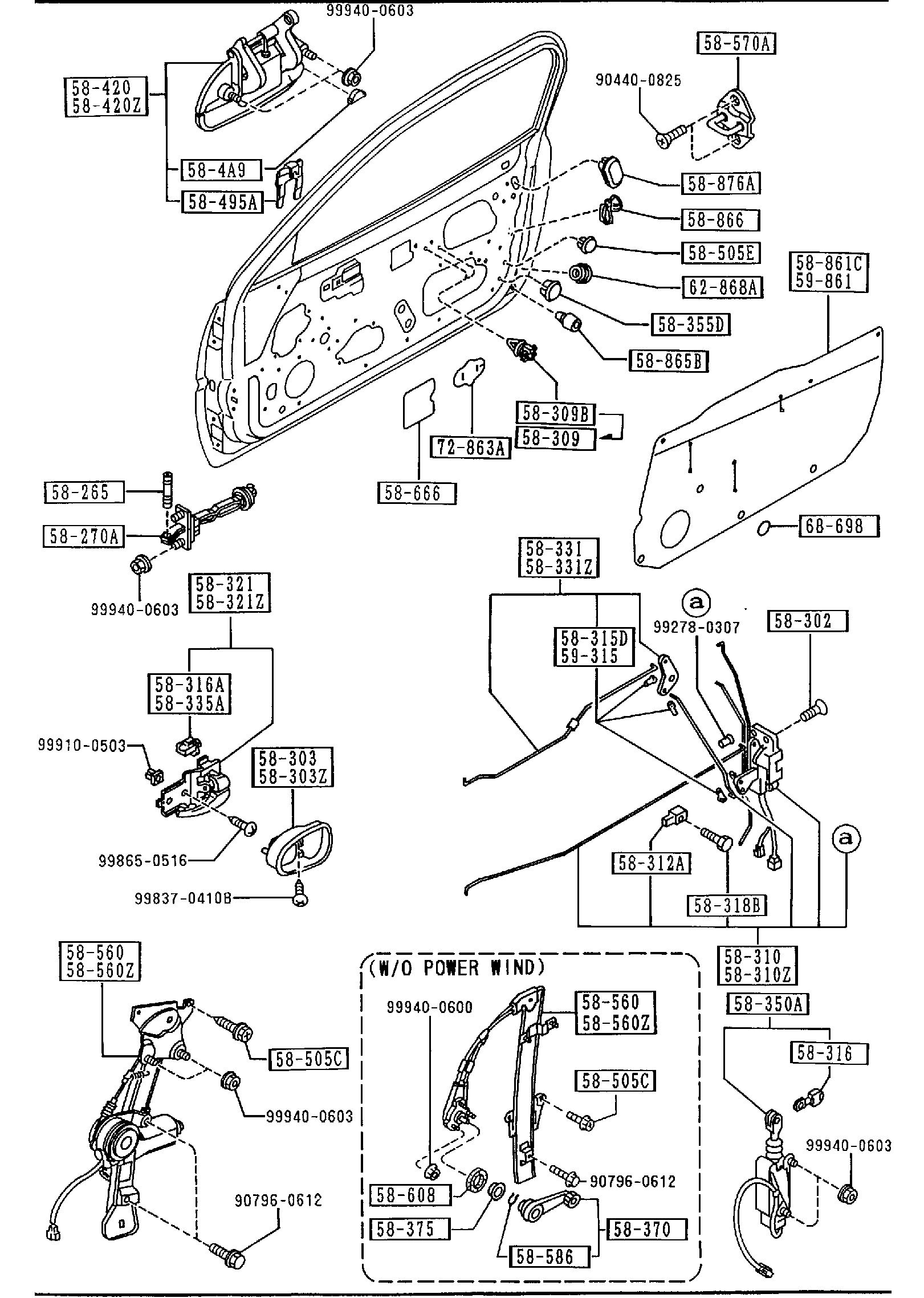Diagram FRONT DOOR MECHANISMS for your 2004 Mazda RX-8   
