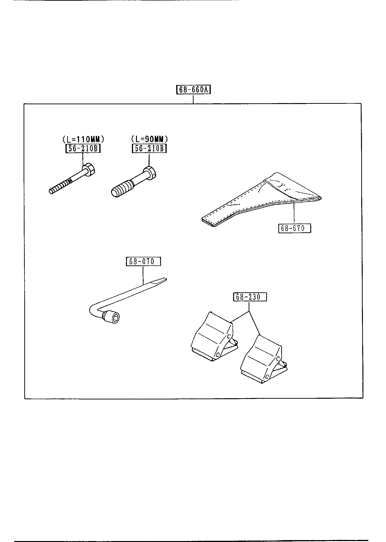 Diagram SERVICE TOOLS for your Mazda