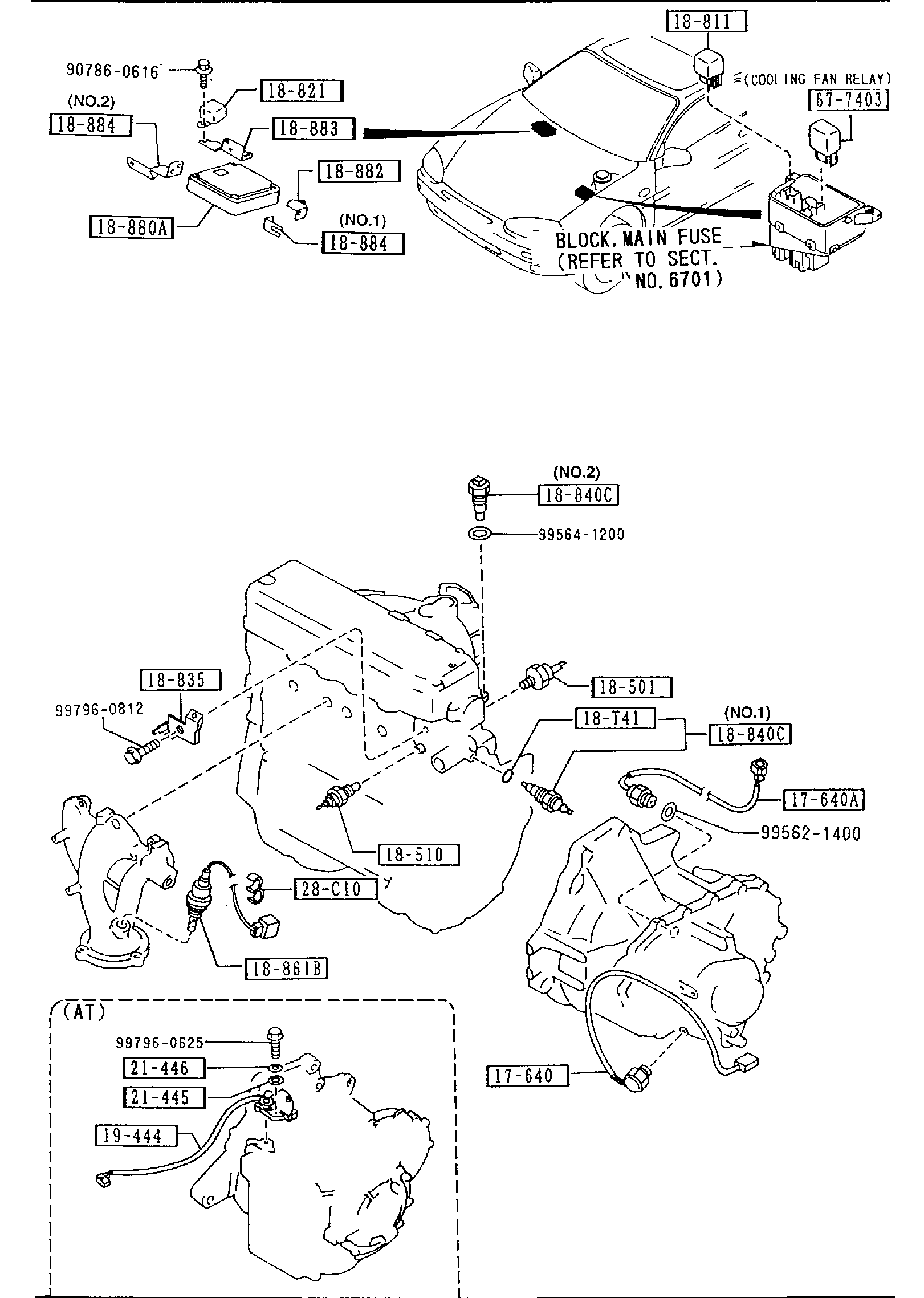 Diagram ENGINE SWITCHES & RELAYS (1600CC) for your 2009 Mazda Mazda6   