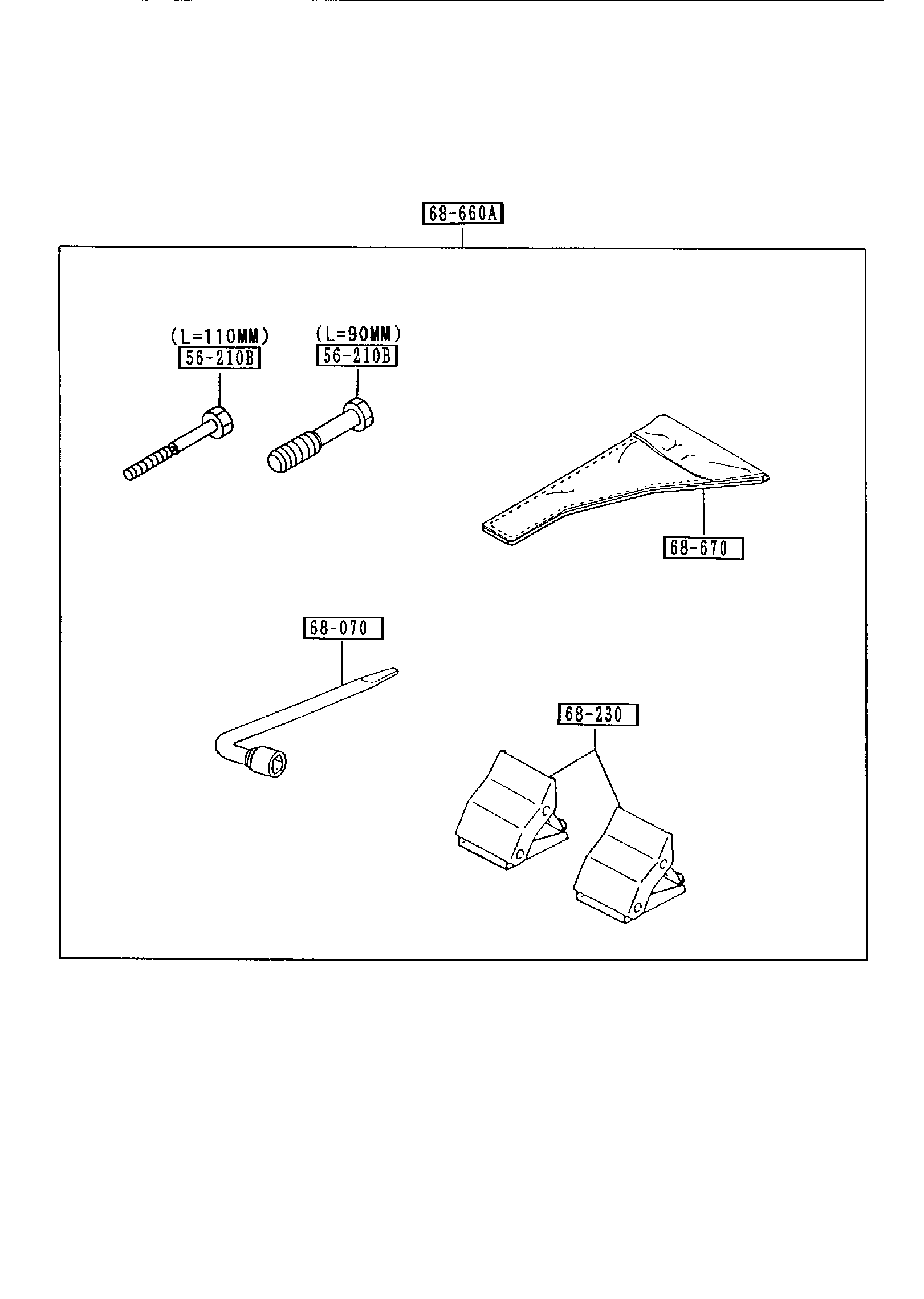 Diagram SERVICE TOOLS for your Mazda