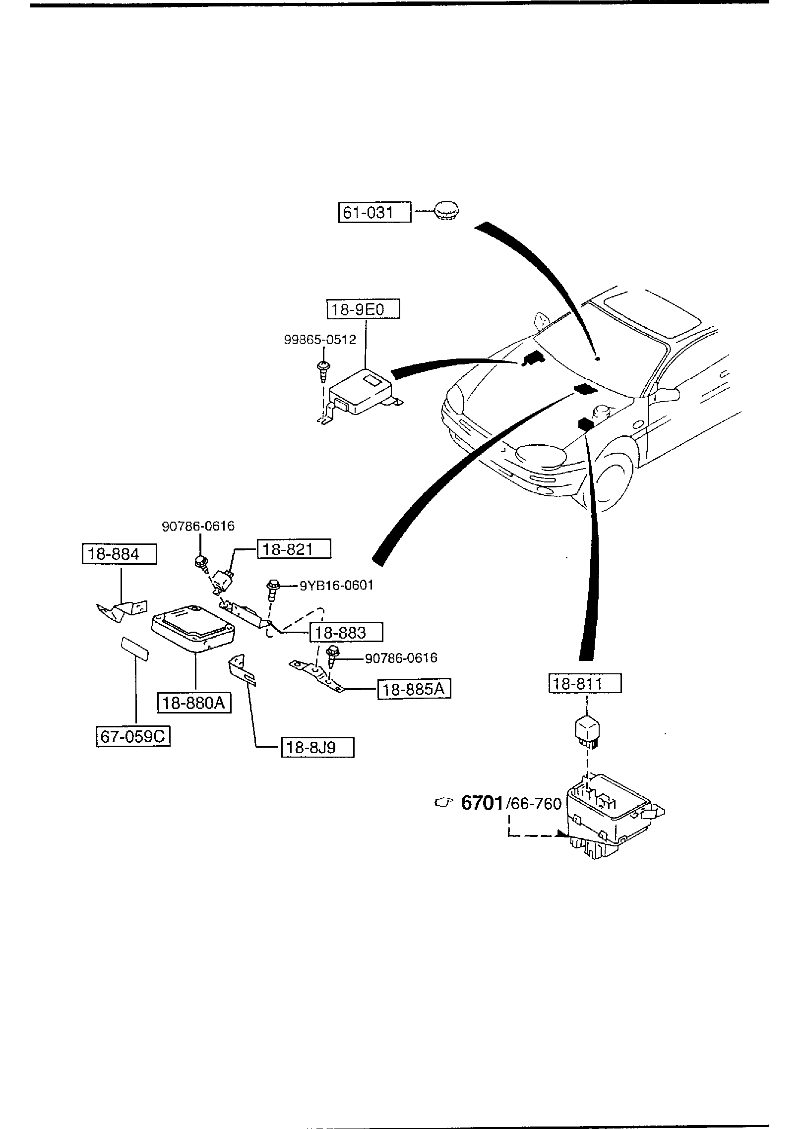 Diagram ENGINE SWITCHES & RELAYS (1600CC) for your 2009 Mazda Mazda6   