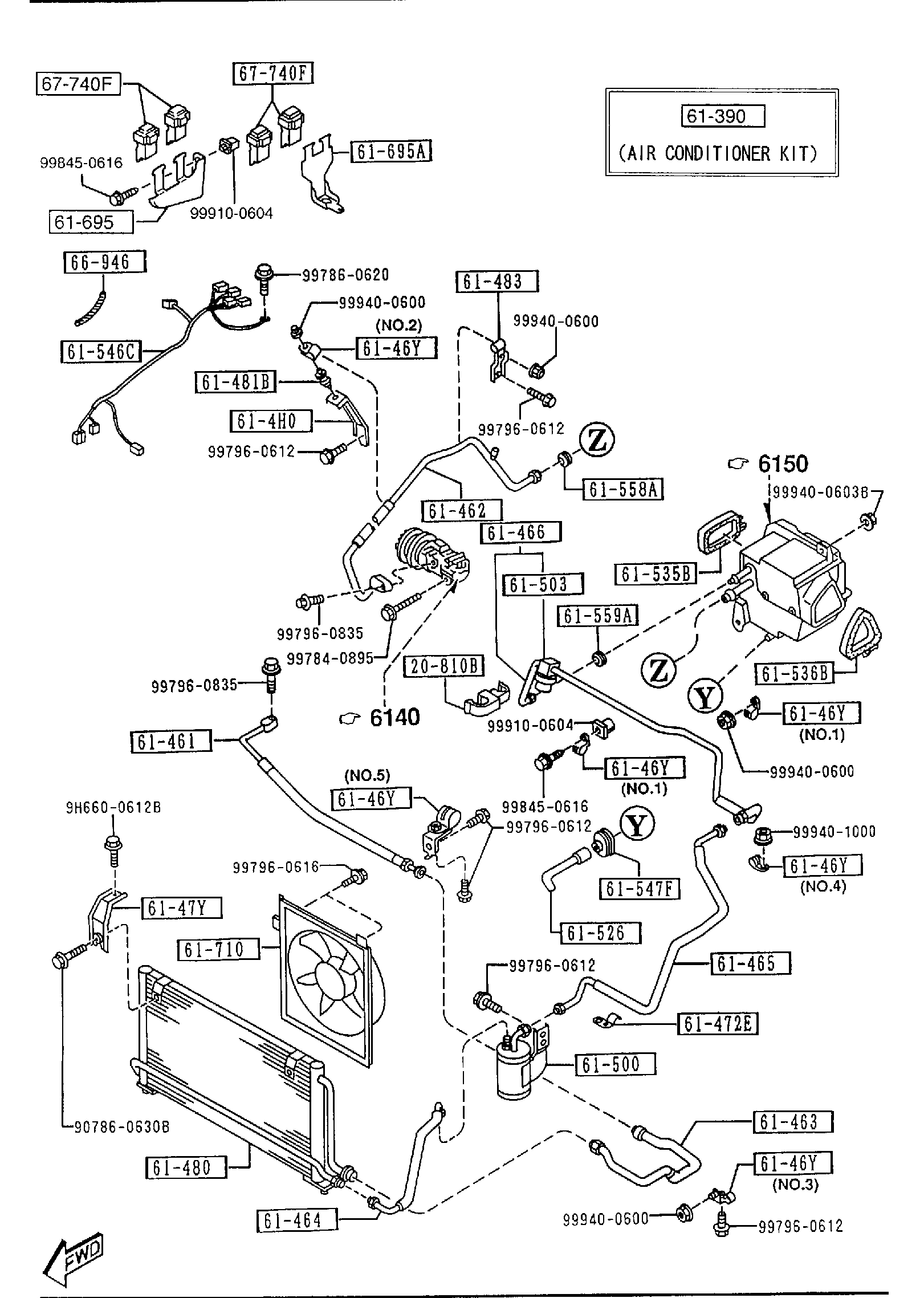 Diagram AIR CONDITIONER for your 2010 Mazda Mazda5   