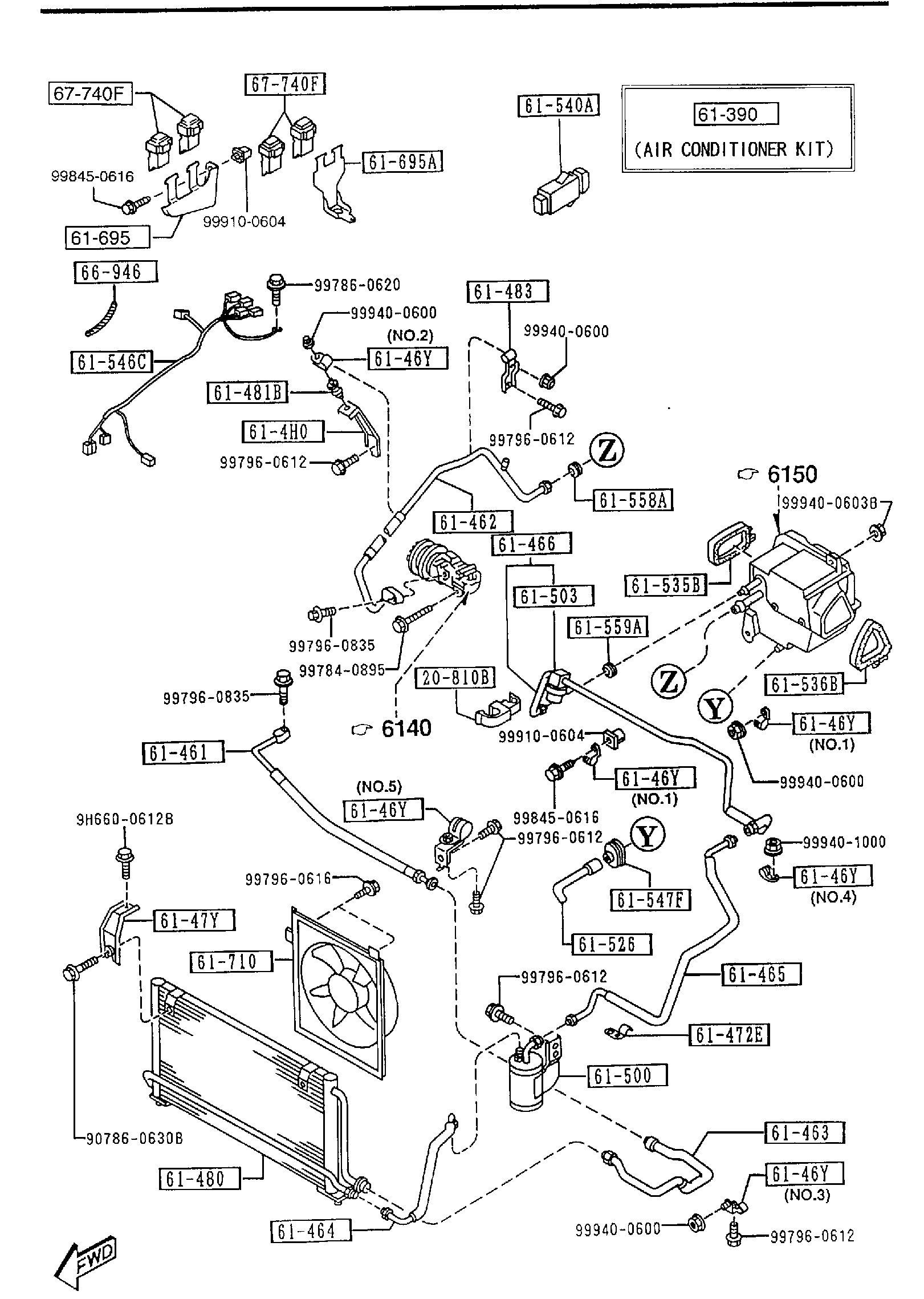 Diagram AIR CONDITIONER for your 2010 Mazda Mazda5   