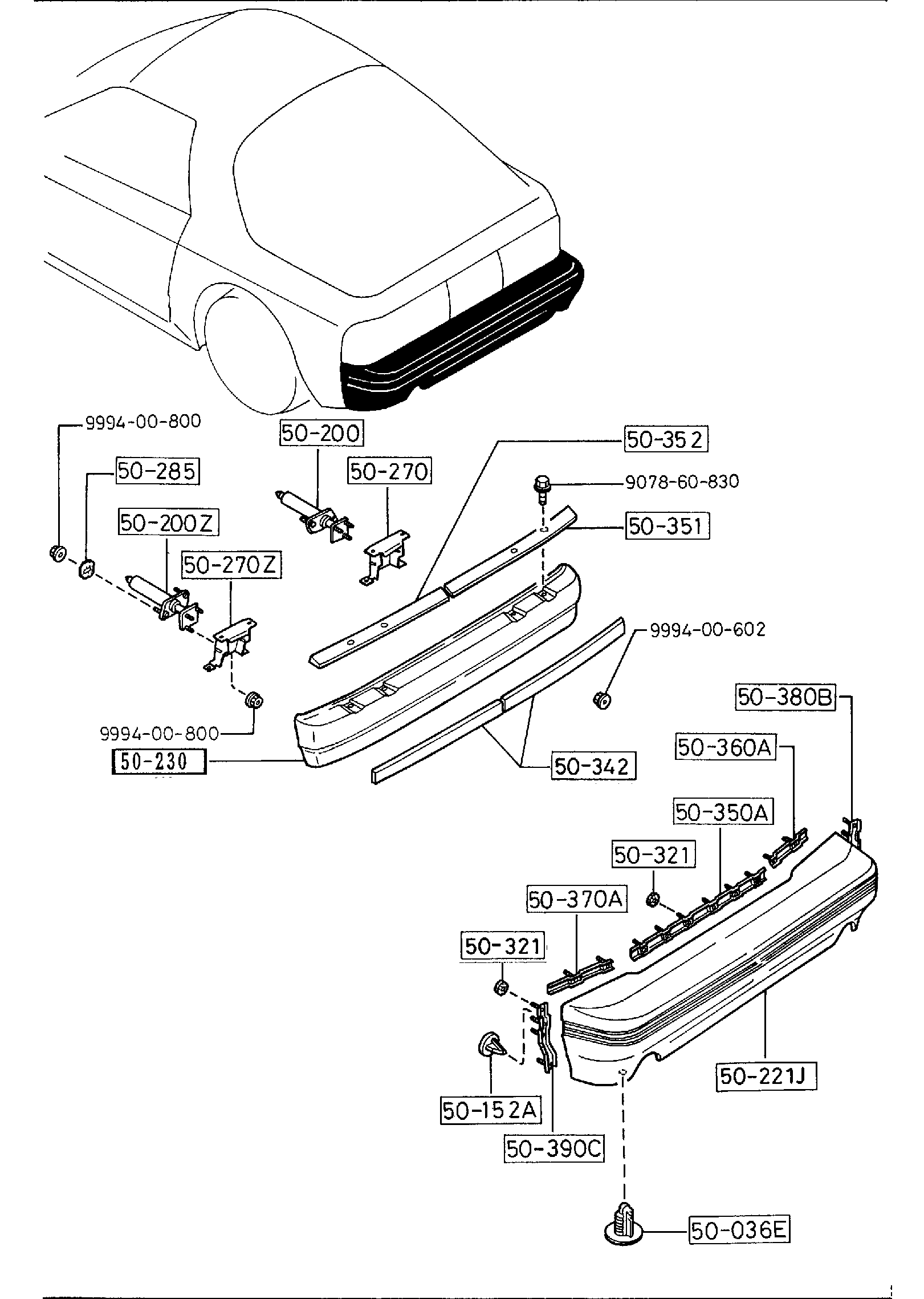 Diagram REAR BUMPER for your 2007 Mazda B2300   