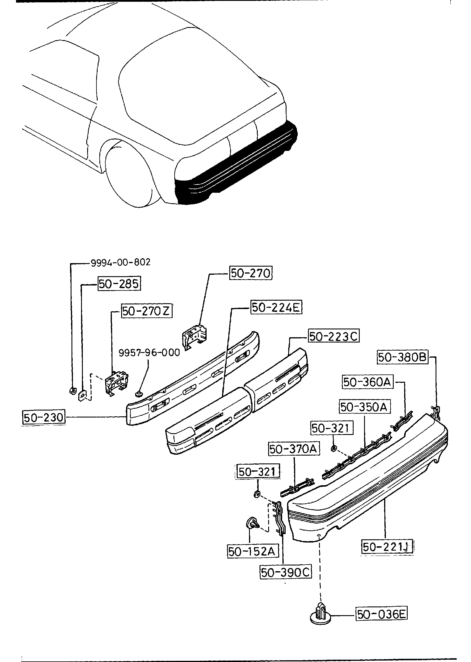 Diagram REAR BUMPER for your 2007 Mazda B2300   