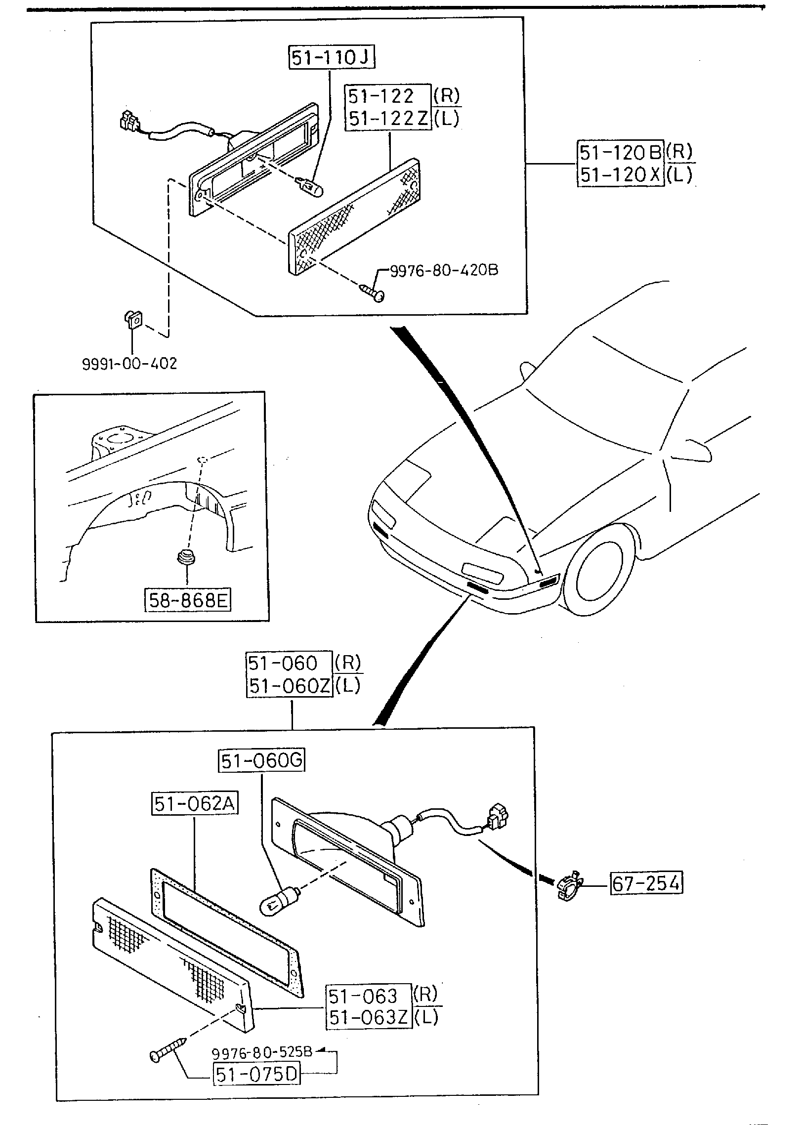 Diagram FRONT COMBINATION LAMPS for your 2007 Mazda B4000   