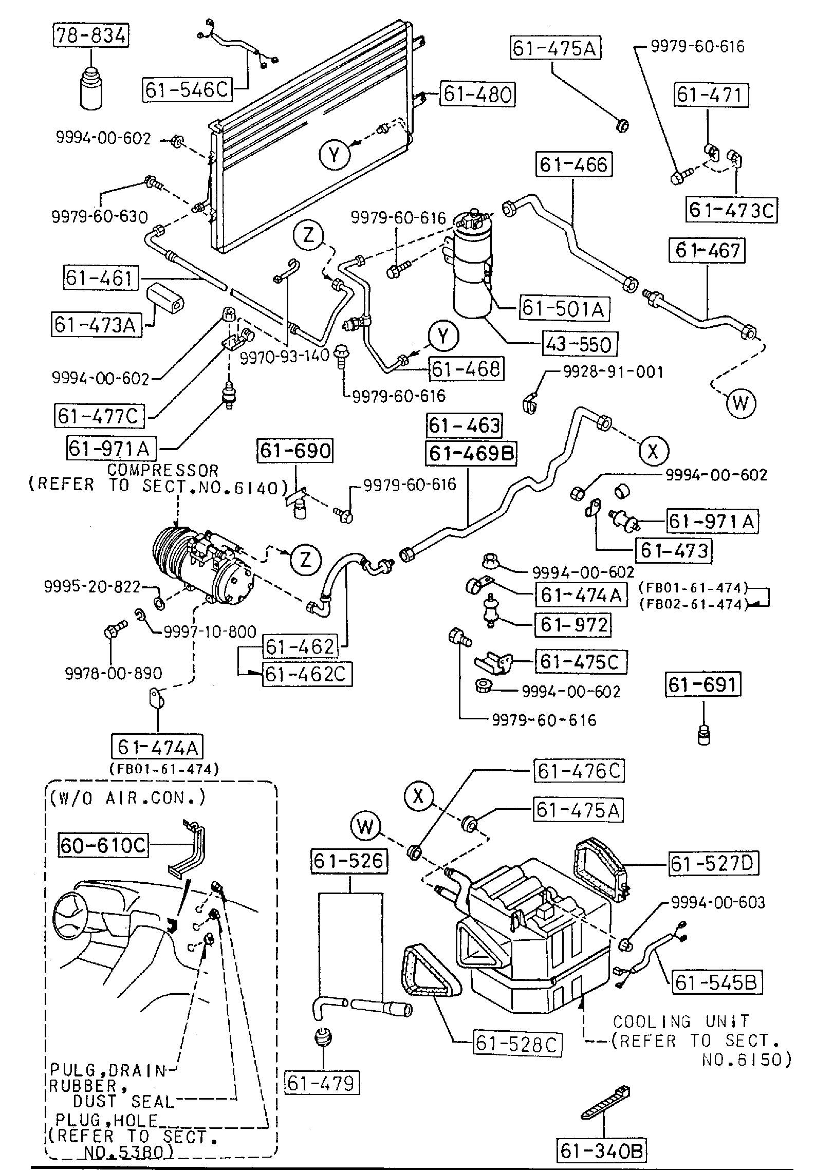 Diagram AIR CONDITIONER (JAPAN MAKE) for your 2007 Mazda CX-9   