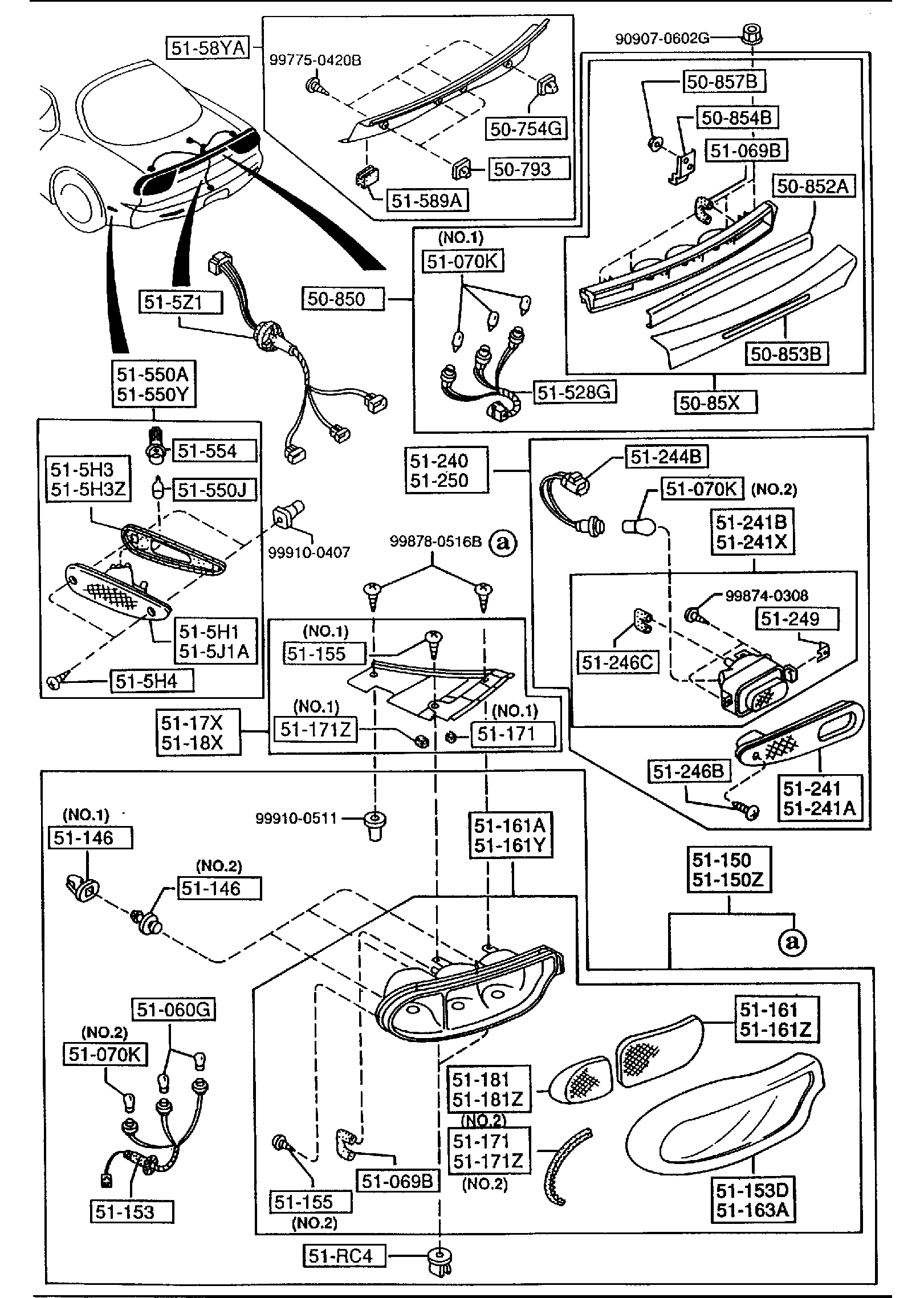 Diagram REAR COMBINATION LAMPS for your 2005 Mazda RX-8   