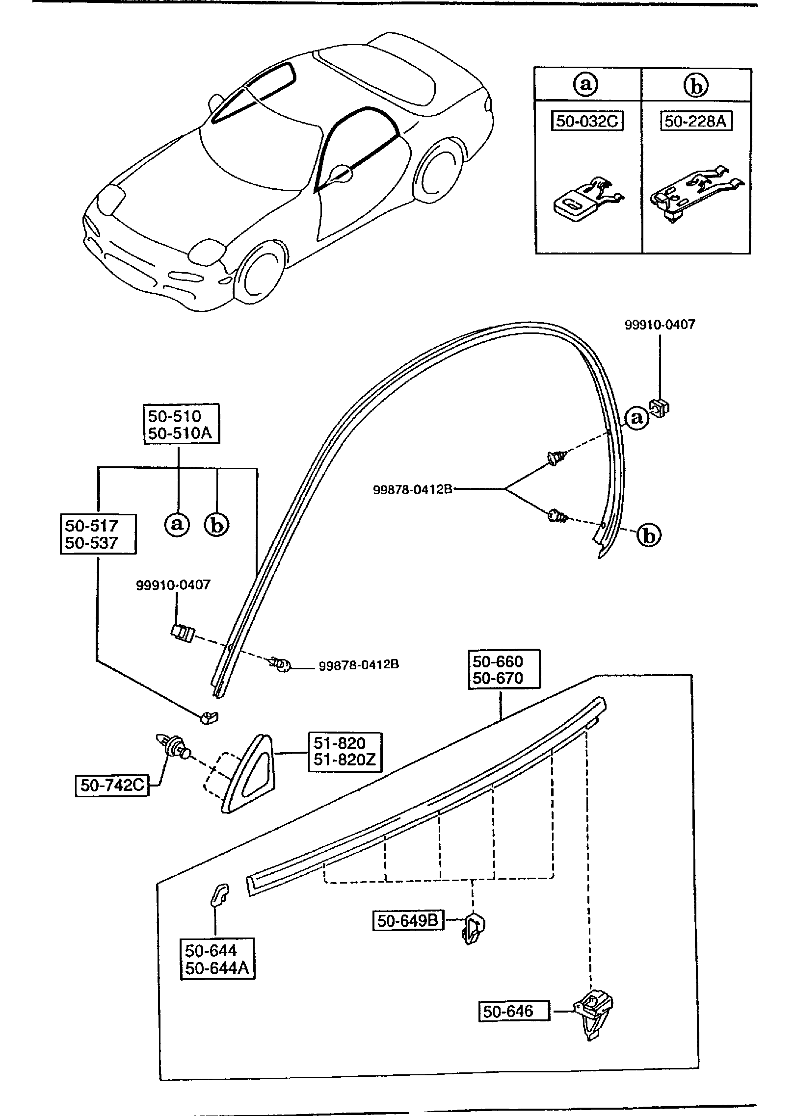 Diagram BODY MOULDINGS for your 2009 Mazda Mazda5 2.3L MT SPORT WAGON 
