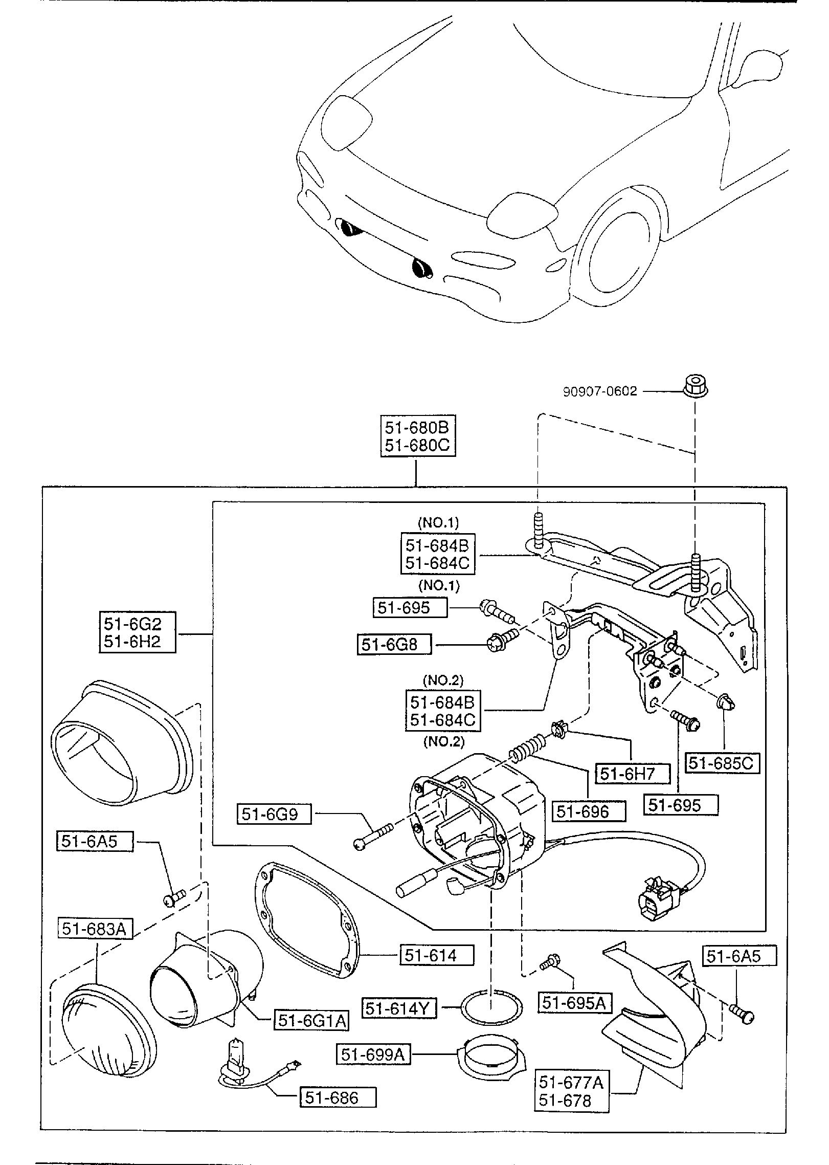 Diagram FRONT COMBINATION LAMPS for your 2007 Mazda B2300   
