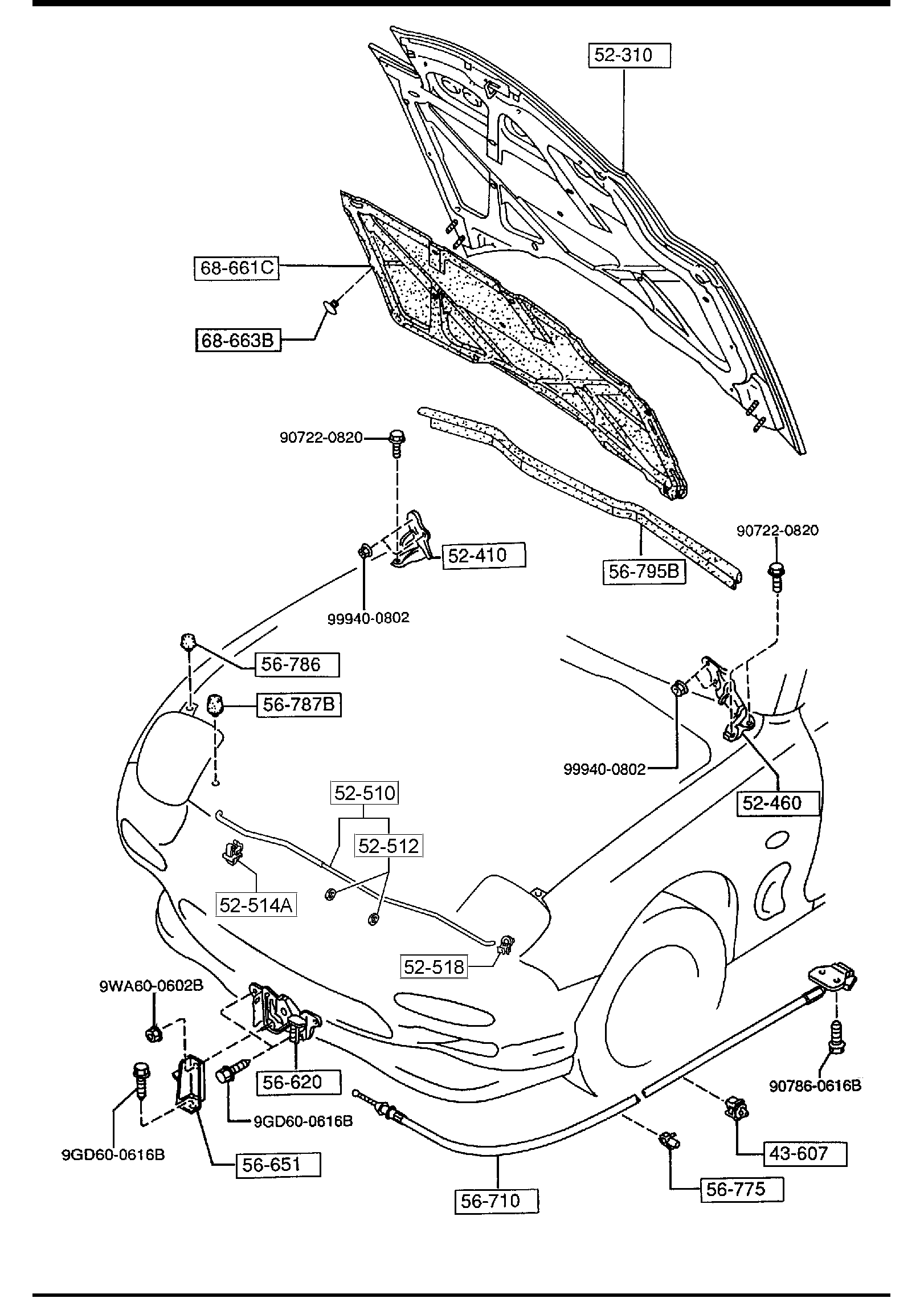 Diagram BONNET for your 2010 Mazda Mazda5   