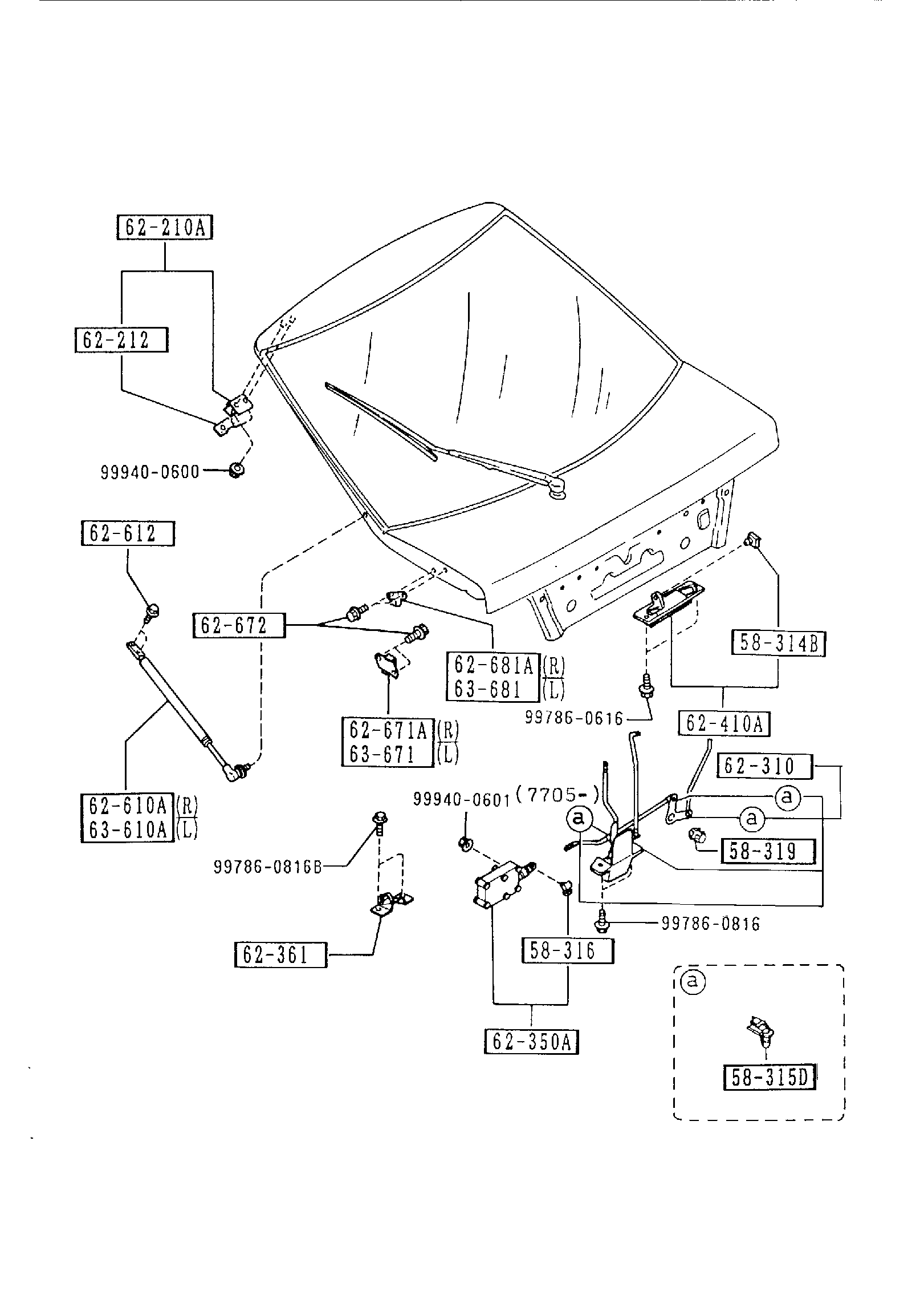 Diagram LIFT GATE MECHANISMS (626)(5-DOOR) for your 2006 Mazda Tribute   
