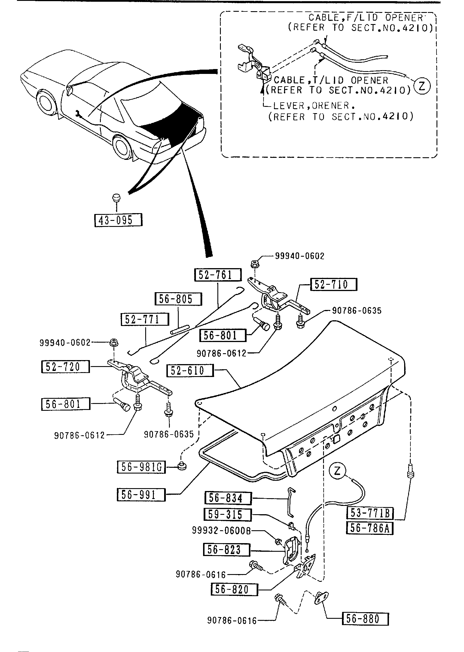 Diagram TRUNK LID (MX-6)&(626)(4-DOOR) for your 2016 Mazda Mazda3  SEDAN I (VIN Begins: JM1) 