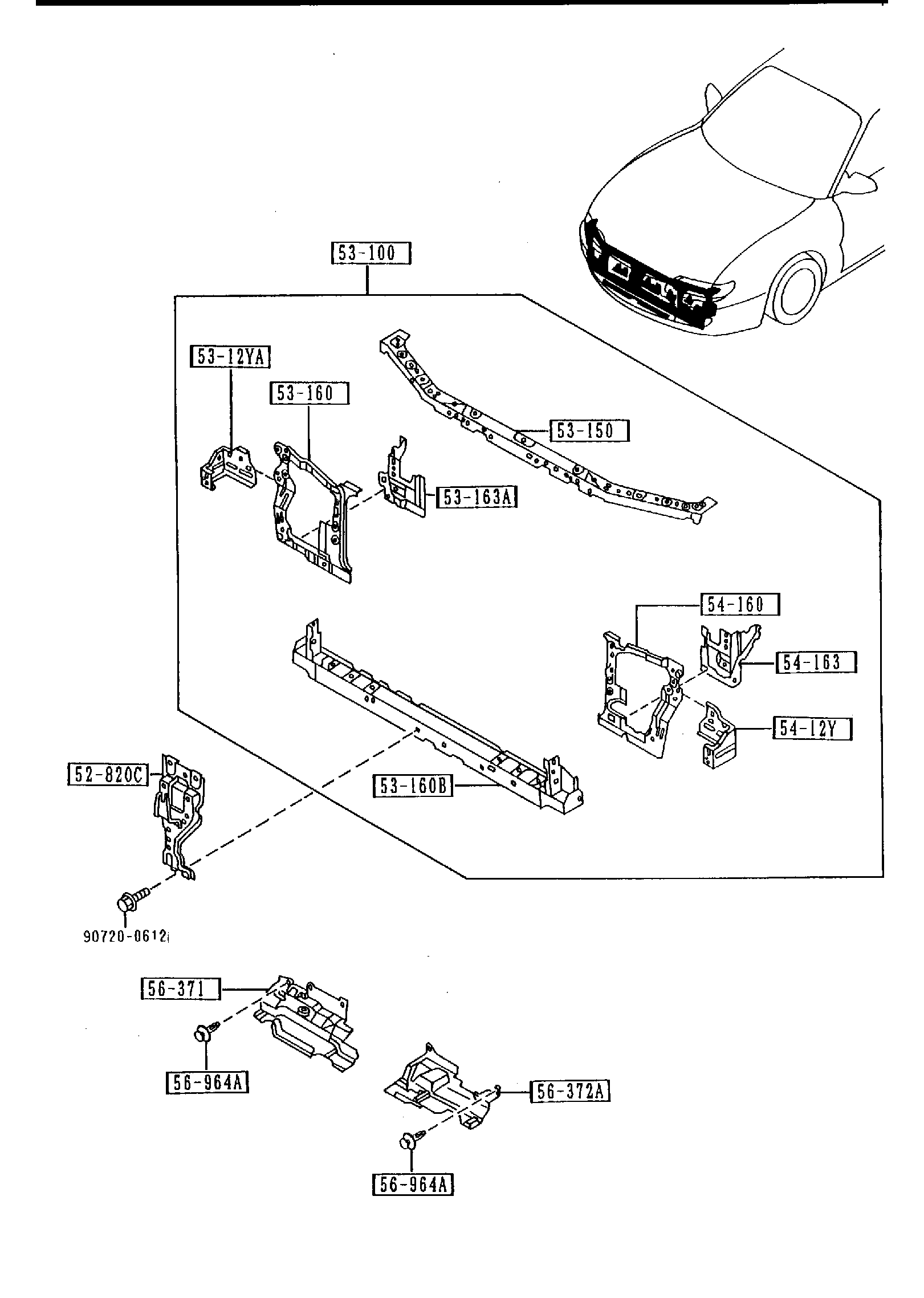 Diagram FRONT PANELS for your 2014 Mazda Mazda2   