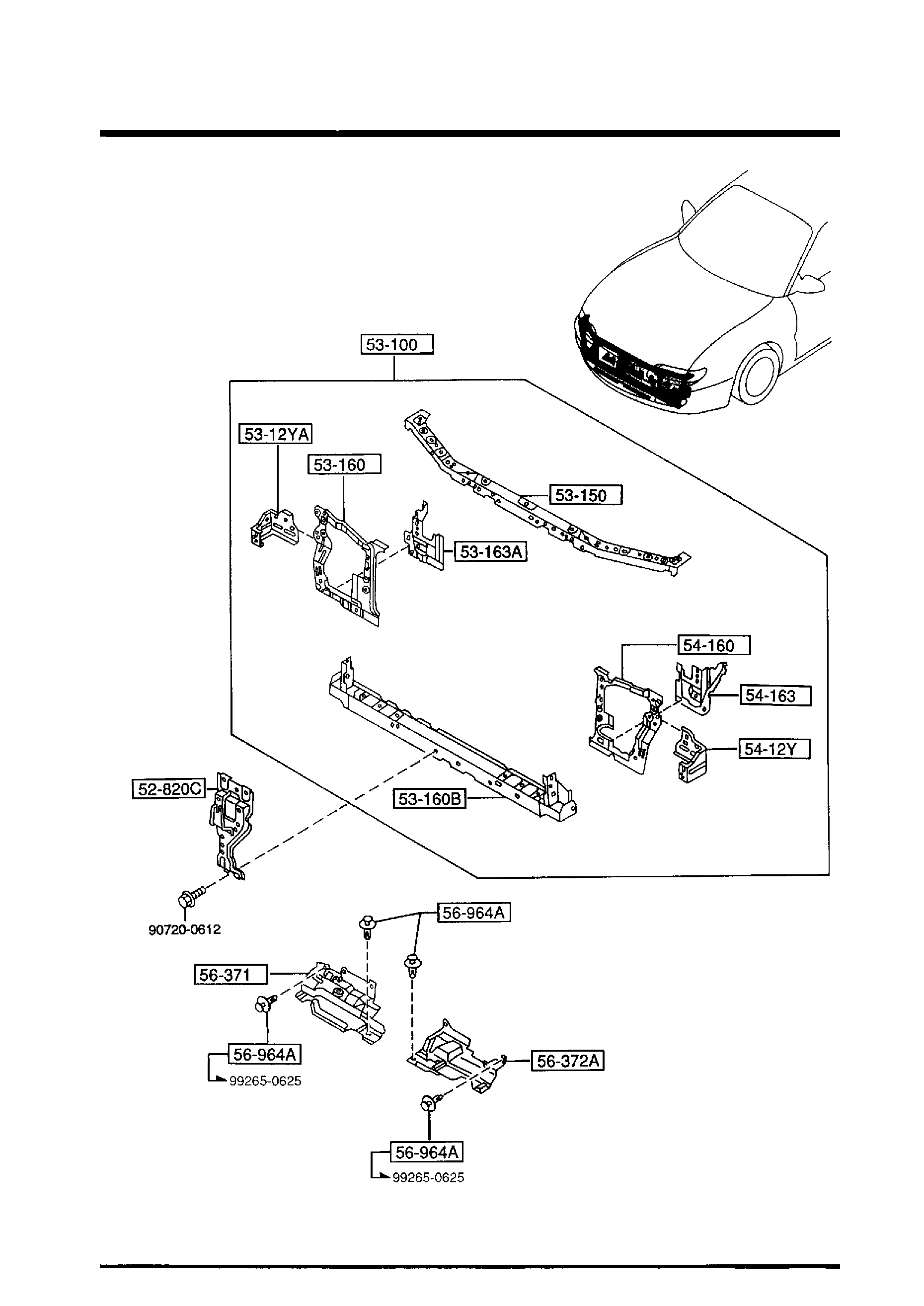 Diagram FRONT PANELS for your 2014 Mazda Mazda2   