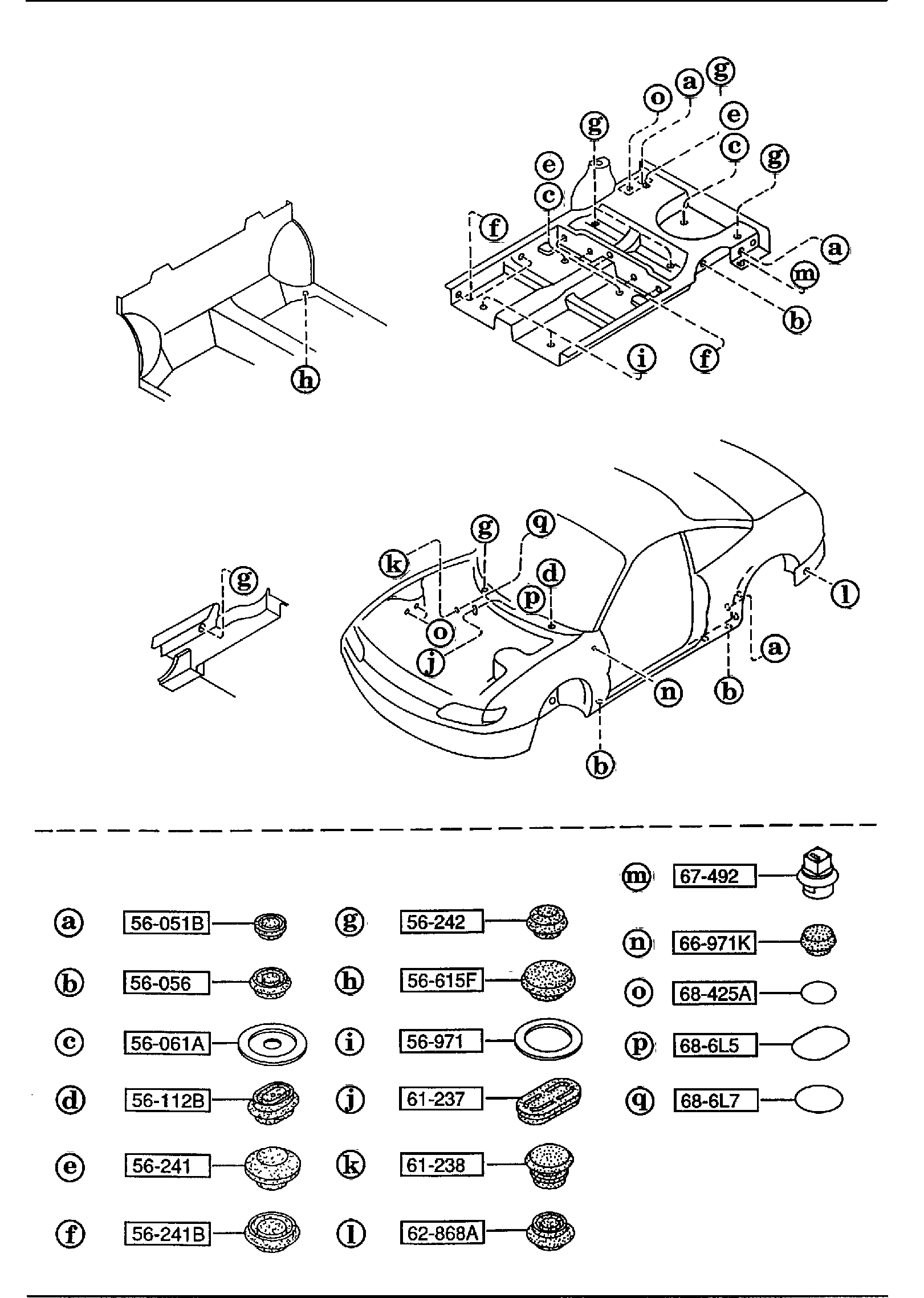 Diagram FLOOR ATTACHMENTS (HOLE COVERS) for your 2007 Mazda Mazda6  HATCHBACK GRAND TOURING 