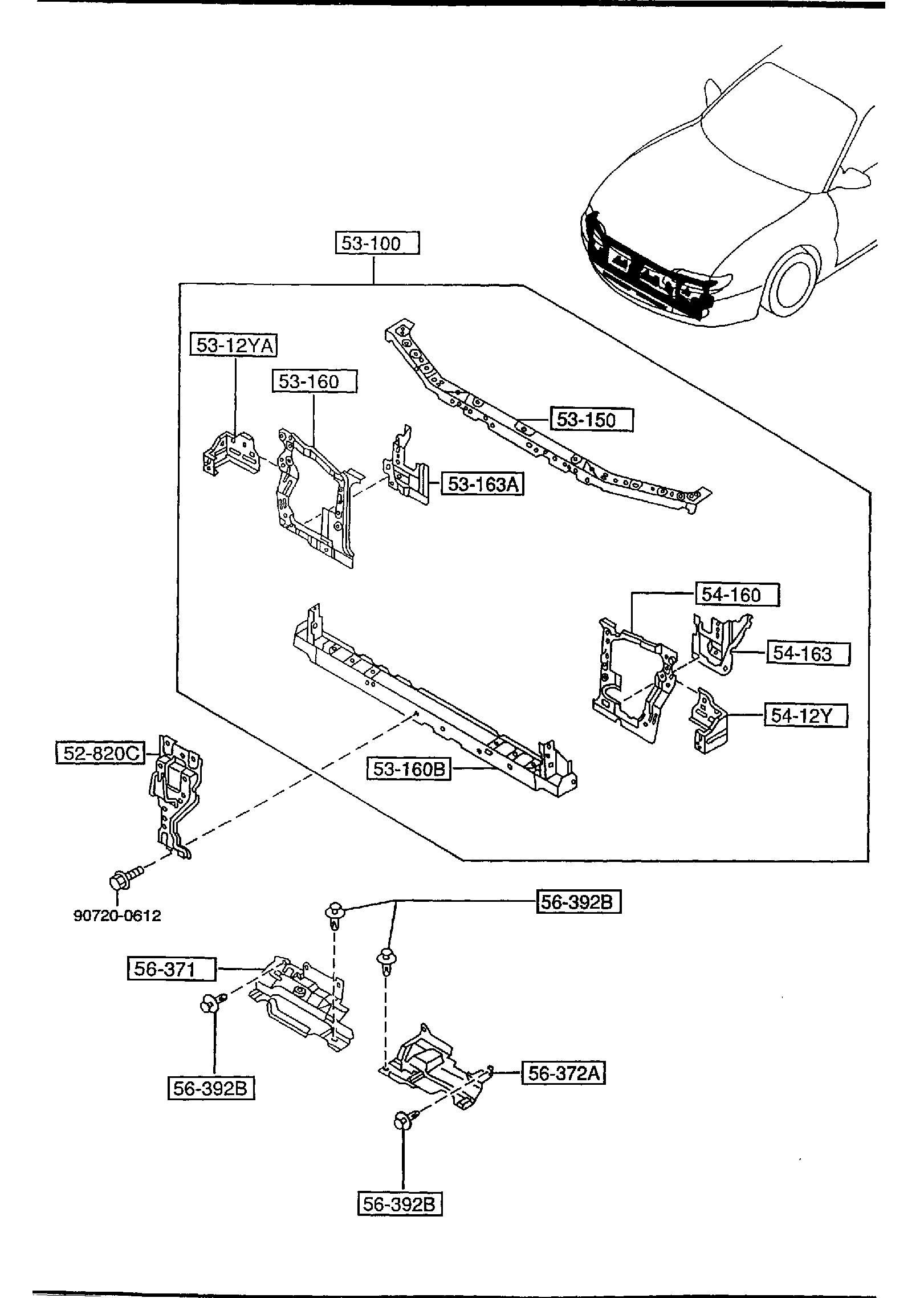Diagram FRONT PANELS for your 2014 Mazda Mazda2   