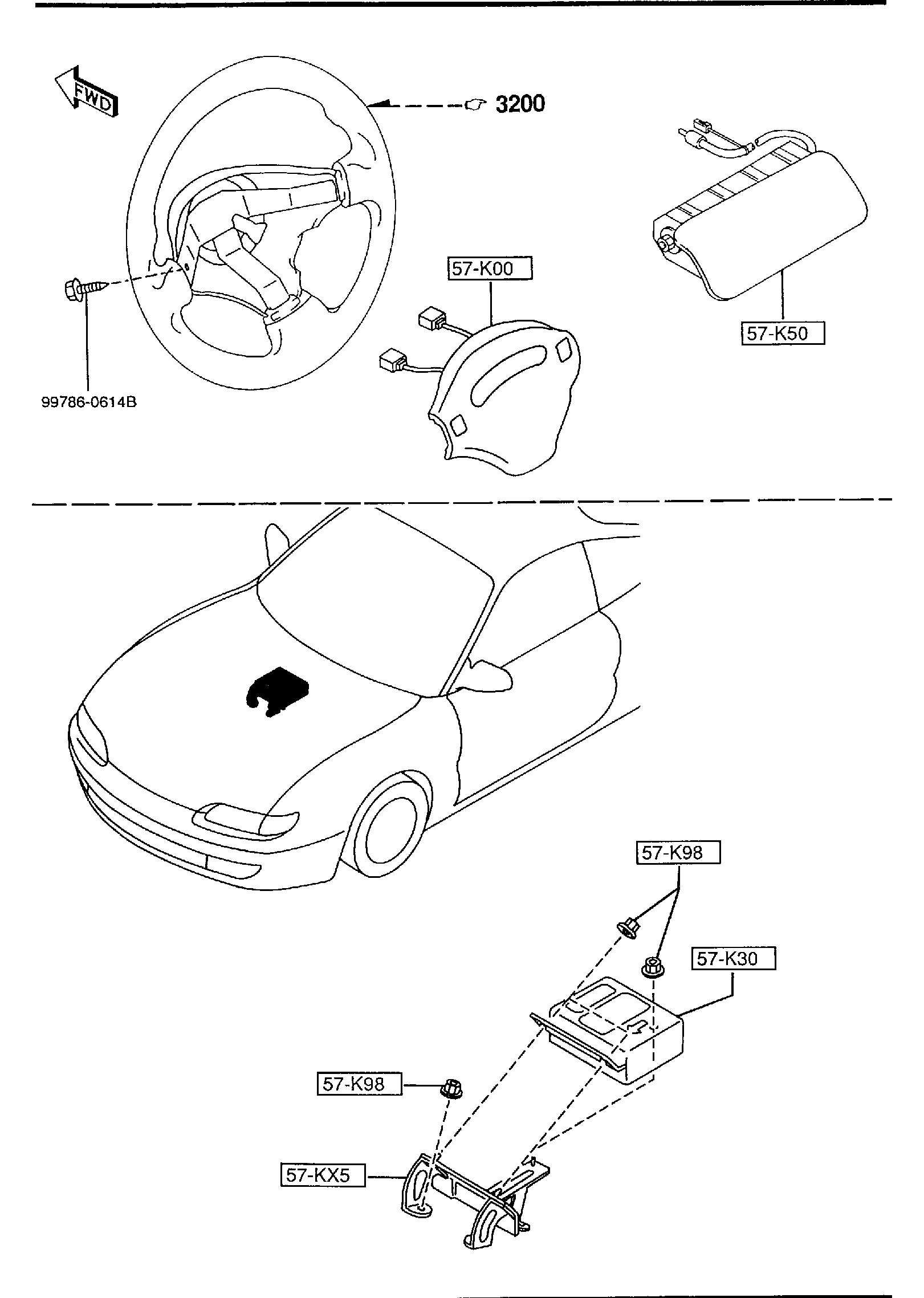 Diagram AIR BAG for your 2023 Mazda CX-9   