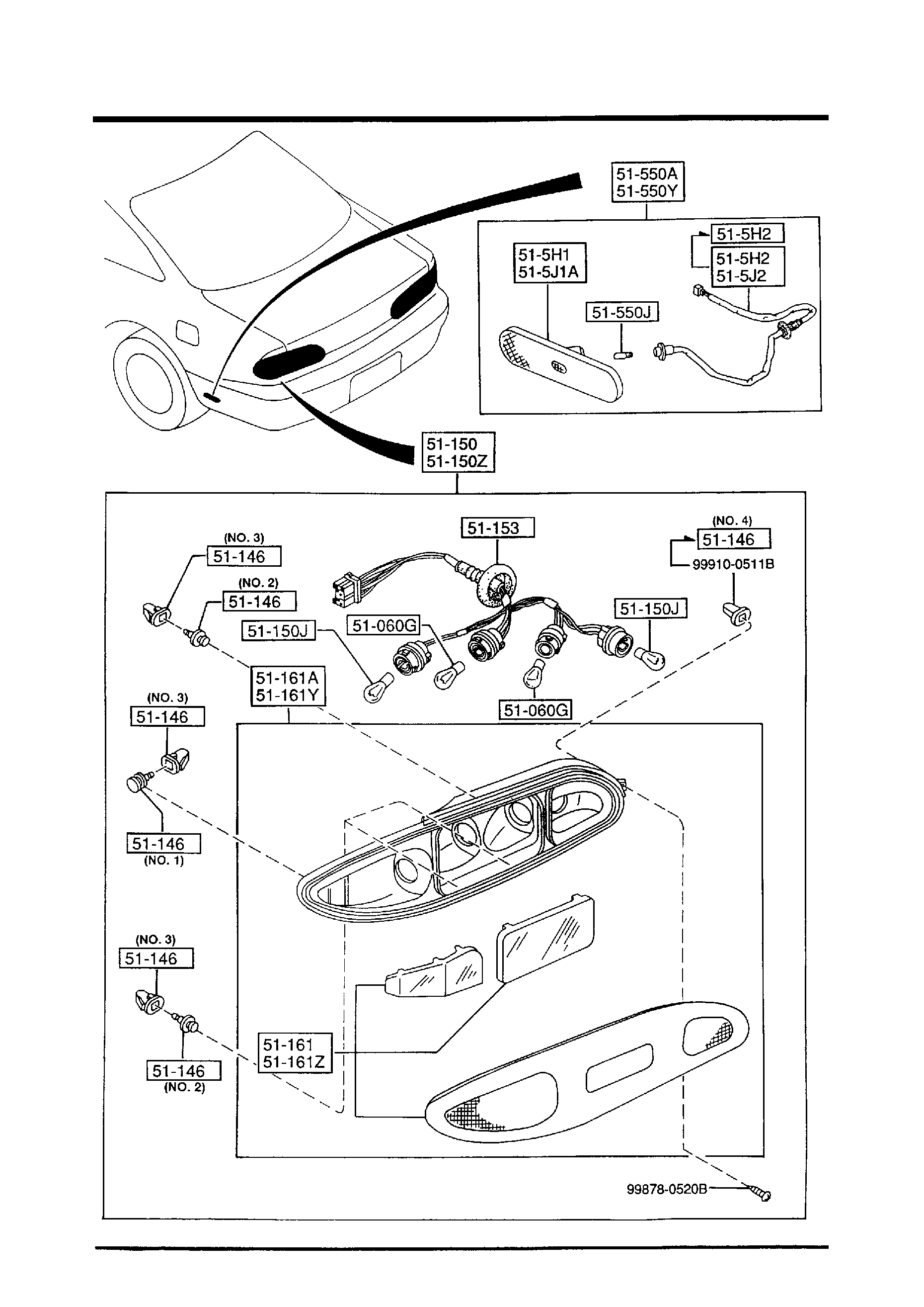 Diagram REAR COMBINATION LAMPS for your 2005 Mazda RX-8   