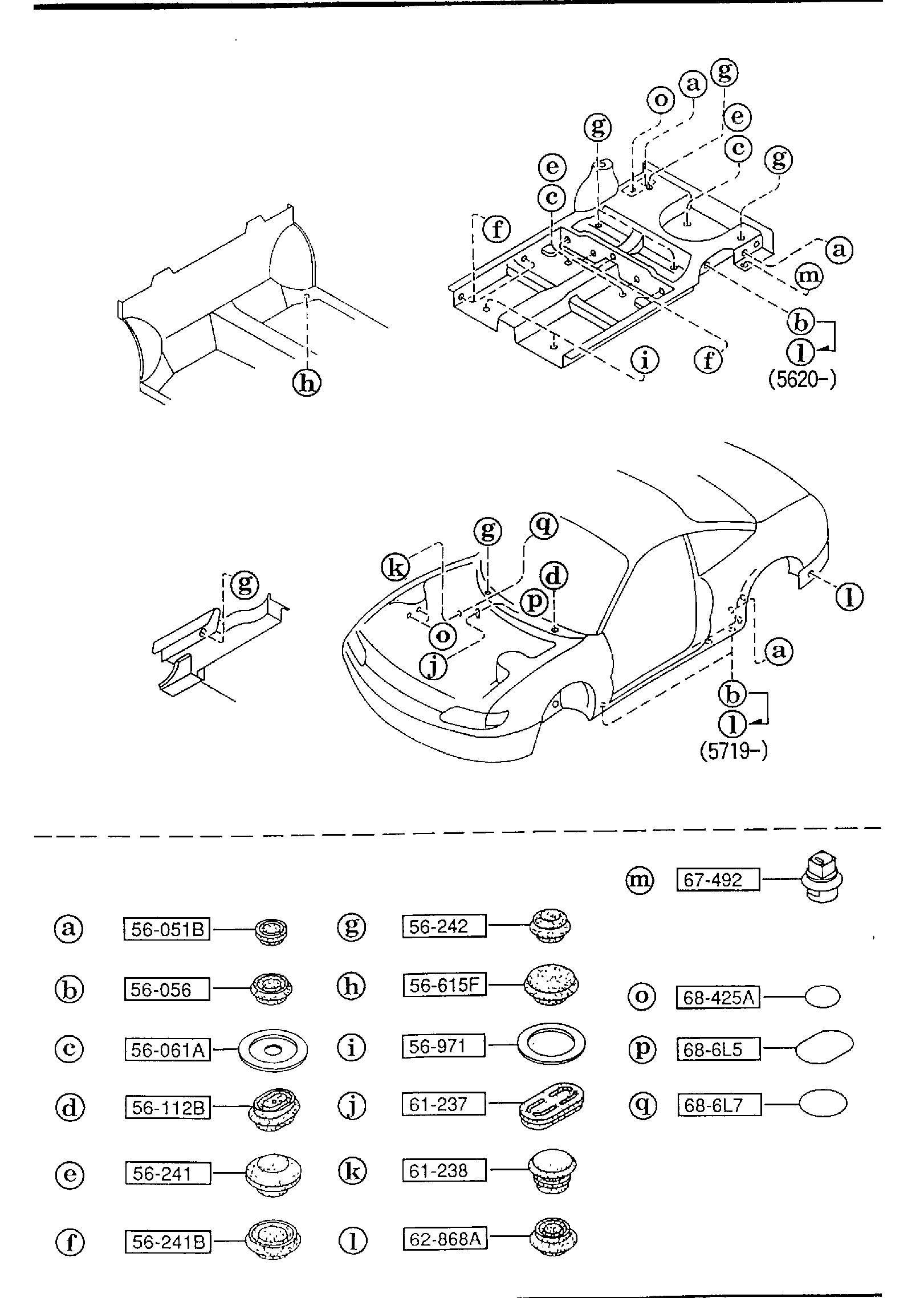 Diagram FLOOR ATTACHMENTS (HOLE COVERS) for your 2007 Mazda Mazda6  HATCHBACK GRAND TOURING 