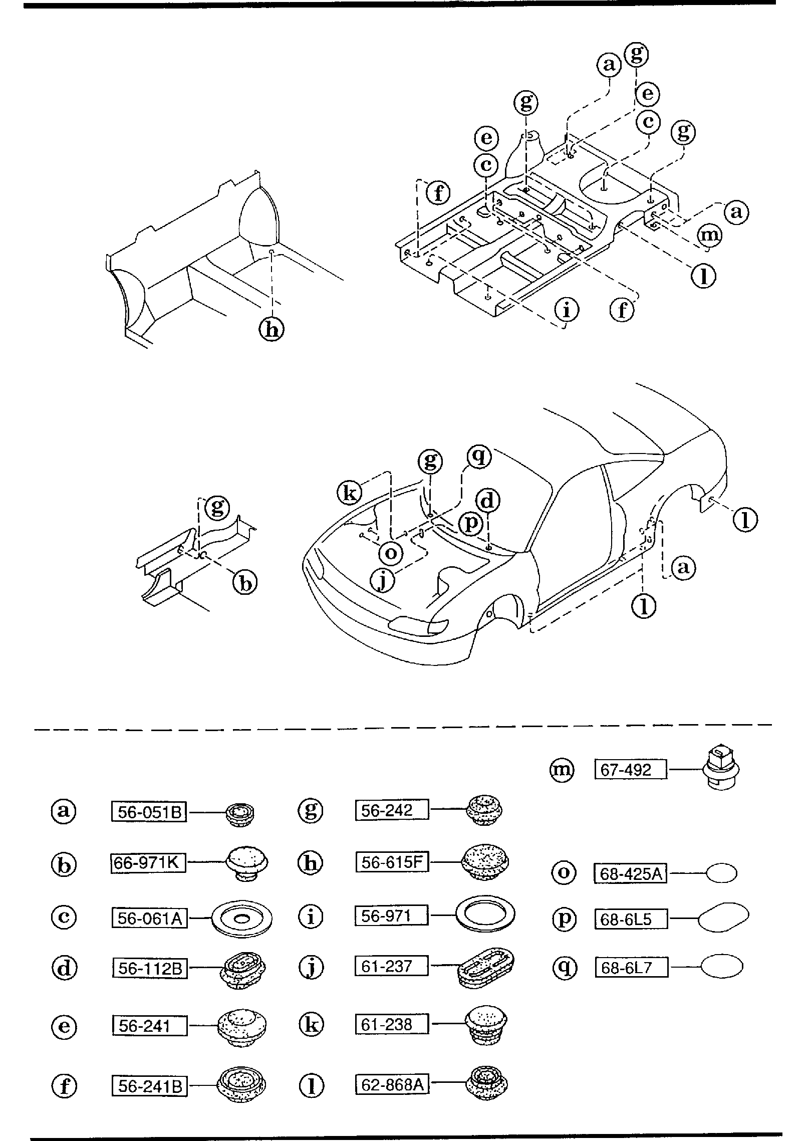 Diagram FLOOR ATTACHMENTS (HOLE COVERS) for your 2007 Mazda Mazda6  HATCHBACK GRAND TOURING 