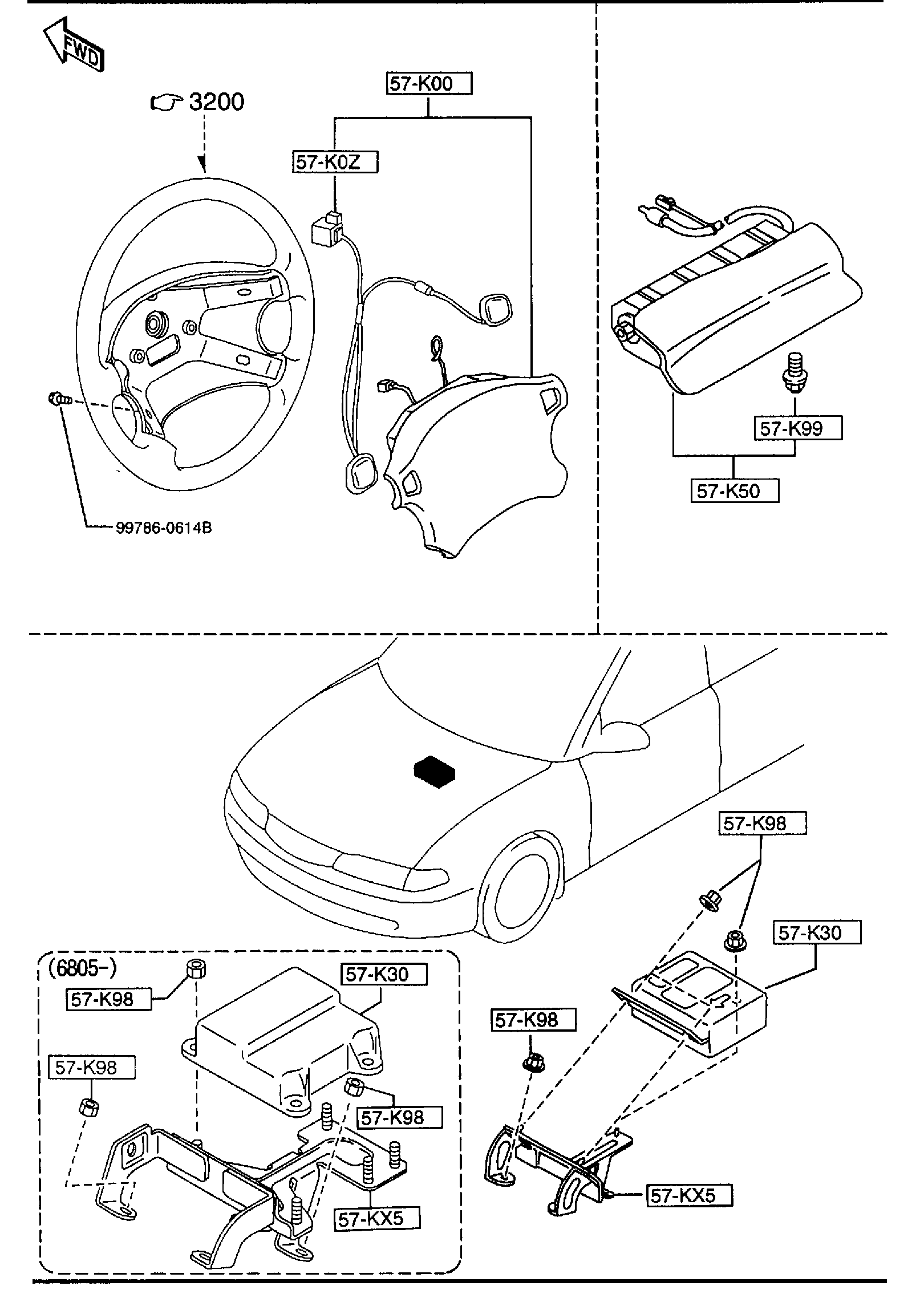 Diagram AIR BAG for your 2023 Mazda CX-9   