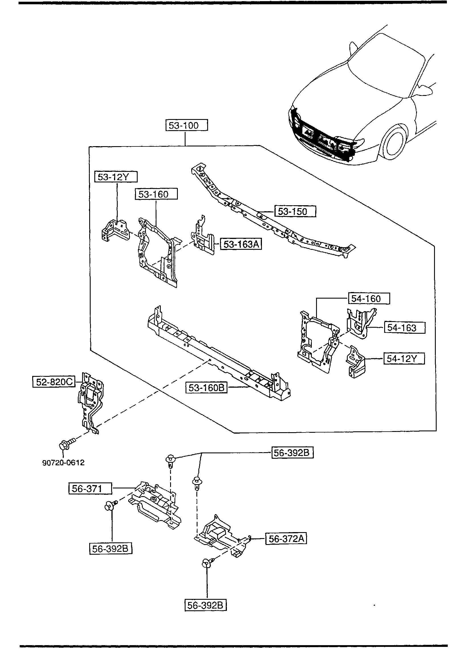 Diagram FRONT PANELS for your 2014 Mazda Mazda2   