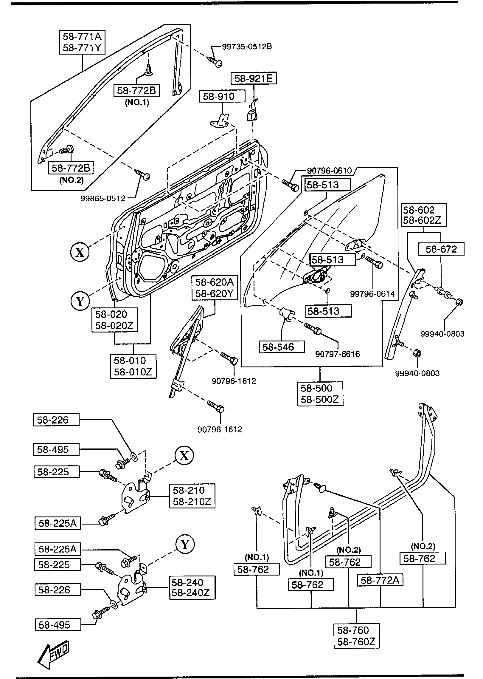 Diagram FRONT DOORS for your 2016 Mazda Mazda3   