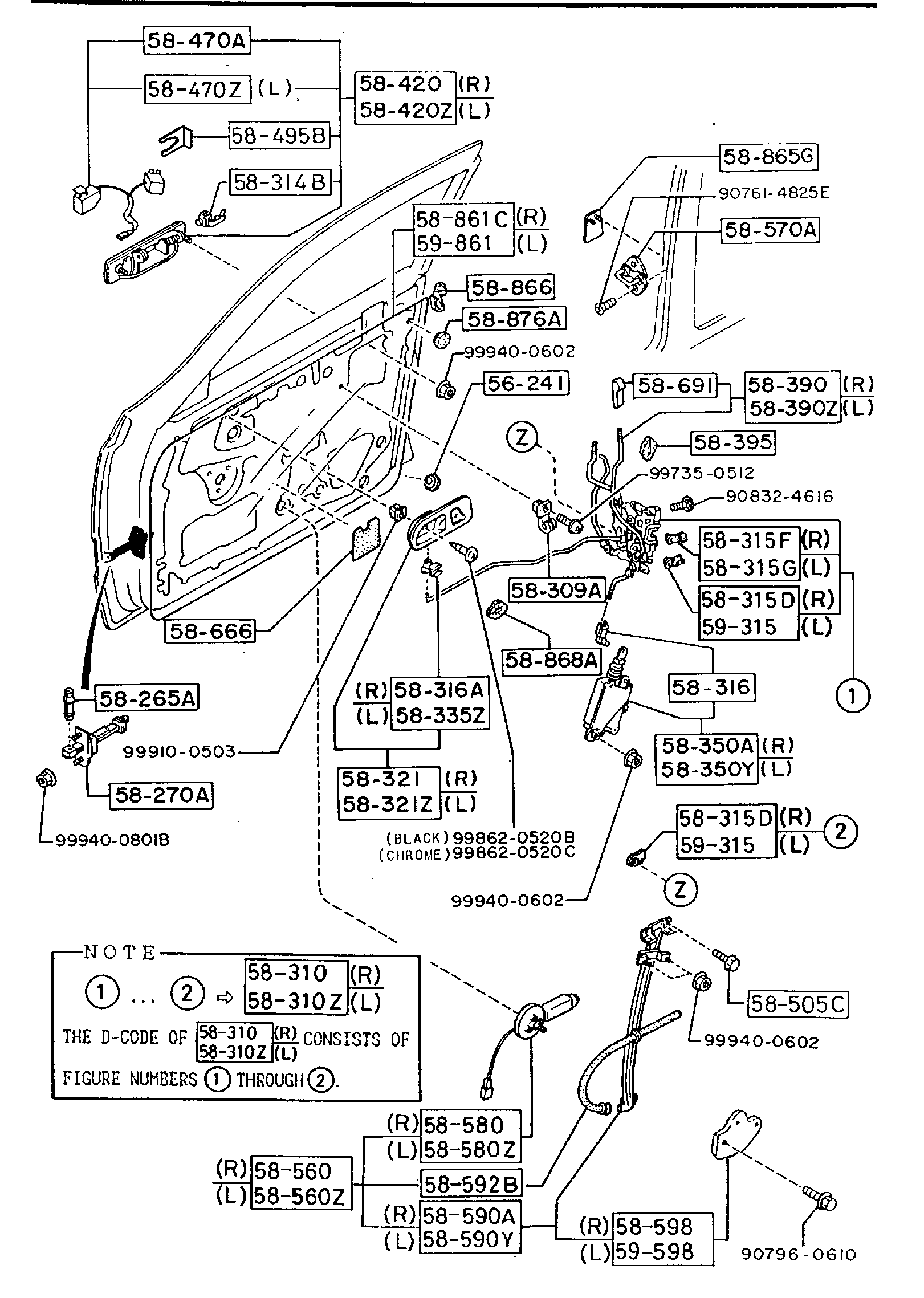 Diagram FRONT DOOR MECHANISMS for your 2007 Mazda Mazda3   