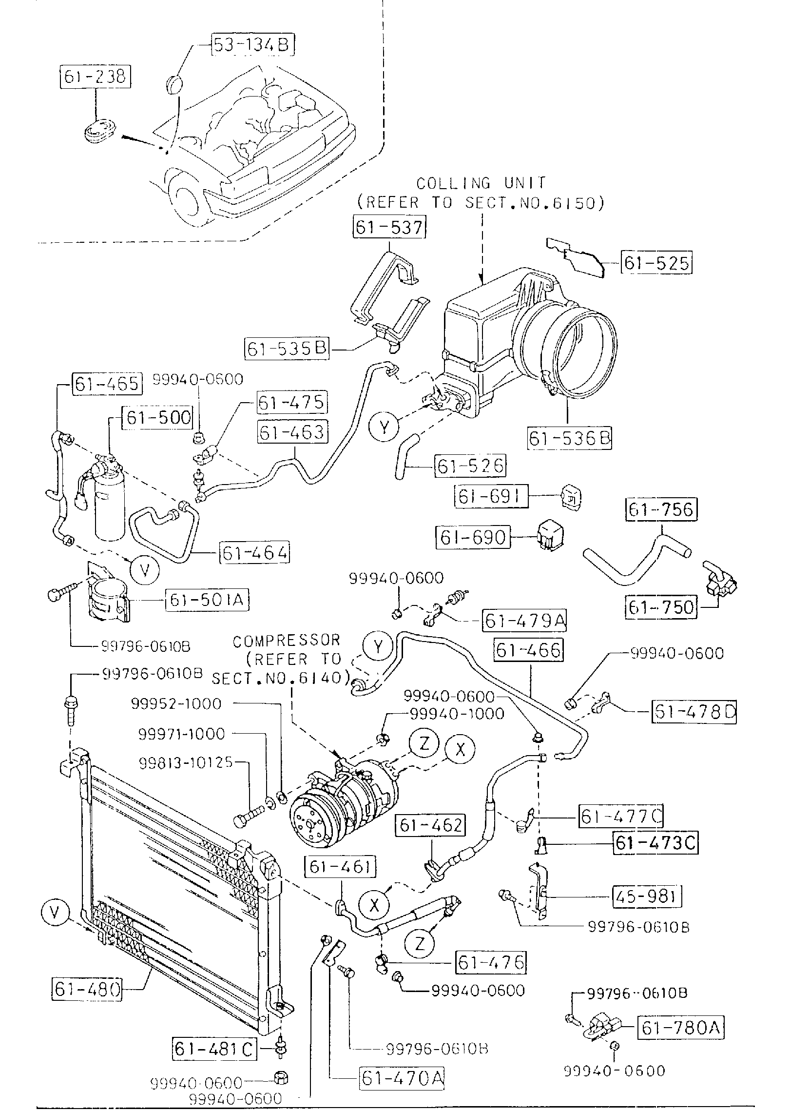 Diagram AIR CONDITIONER for your 2020 Mazda Mazda3   