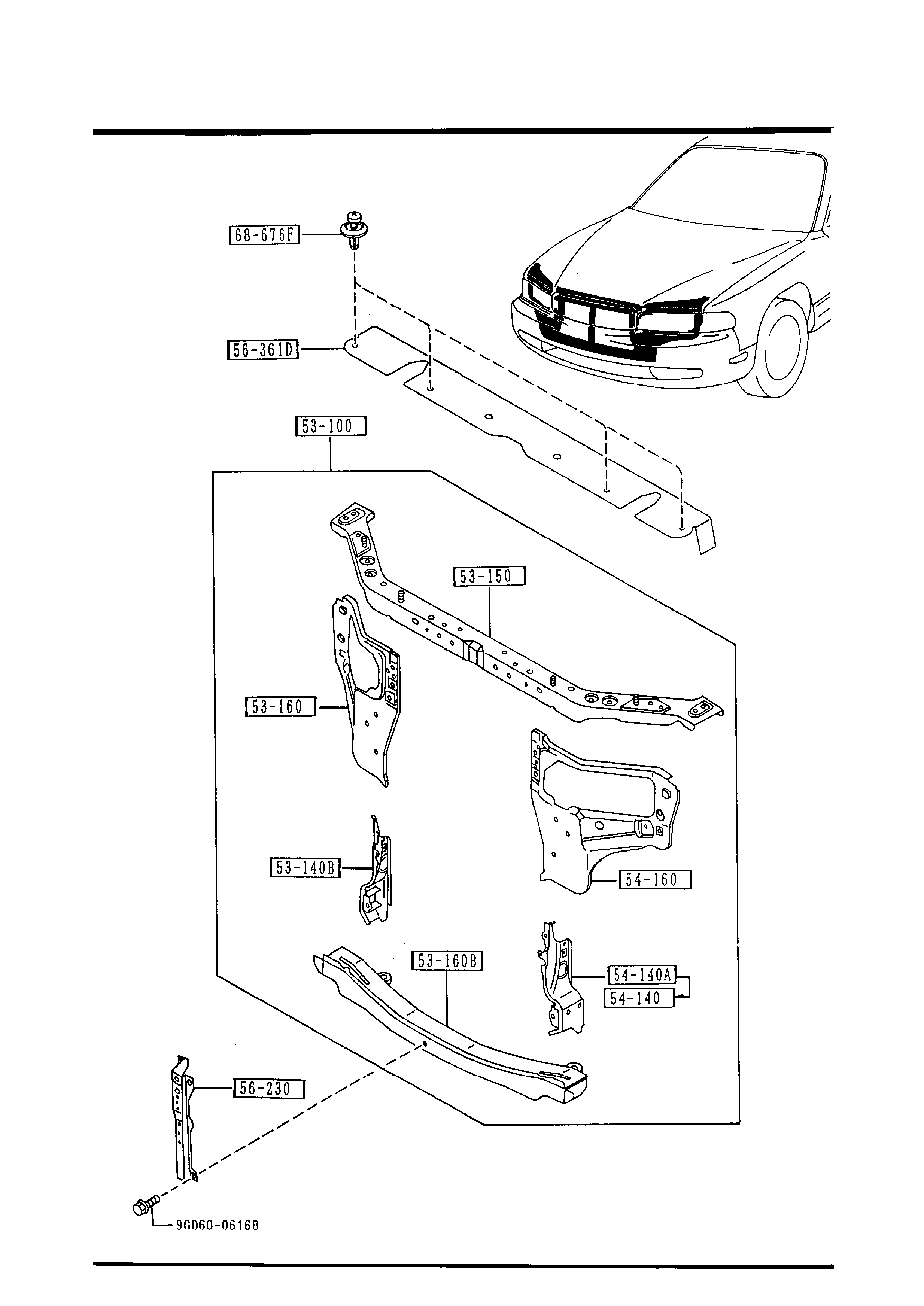 Diagram FRONT PANELS for your 2012 Mazda MX-5 Miata   