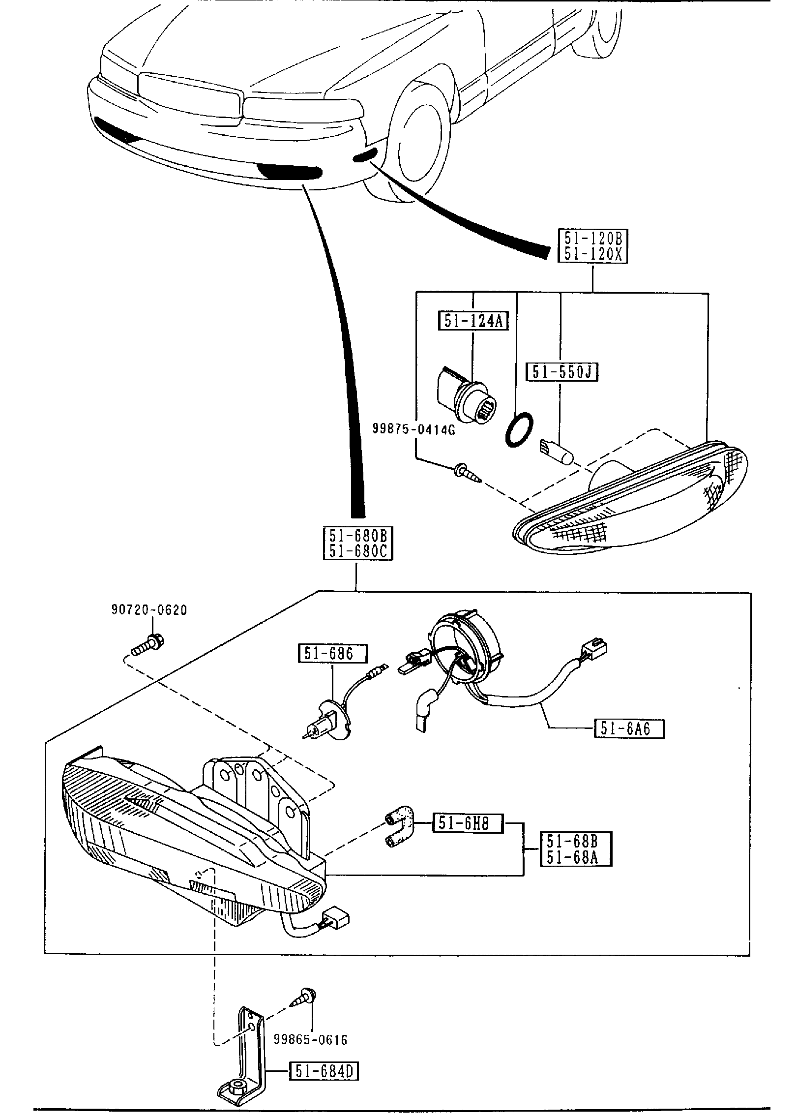 Diagram FRONT COMBINATION LAMPS for your 2007 Mazda B2300   