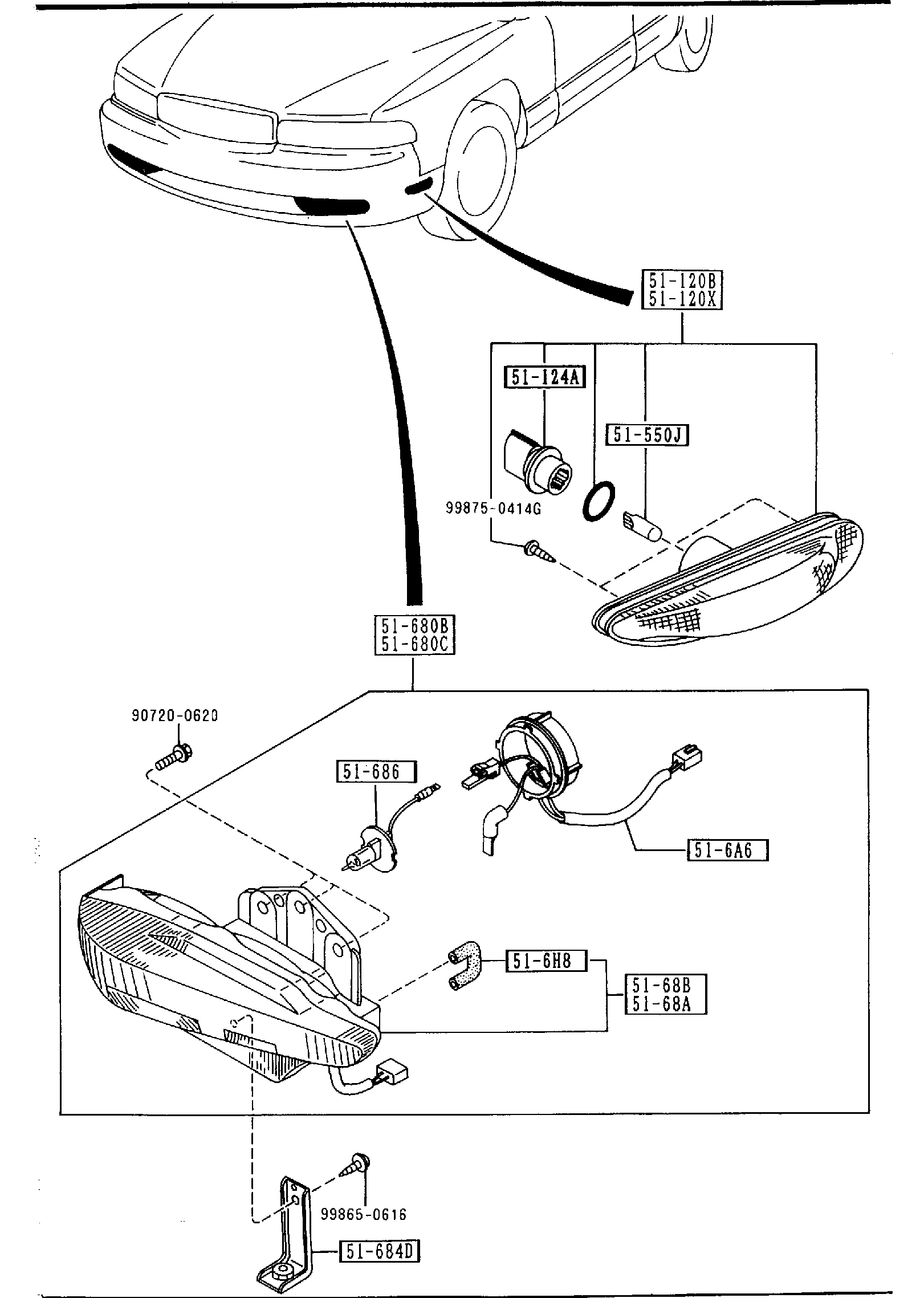 Diagram FRONT COMBINATION LAMPS for your 2007 Mazda B2300   