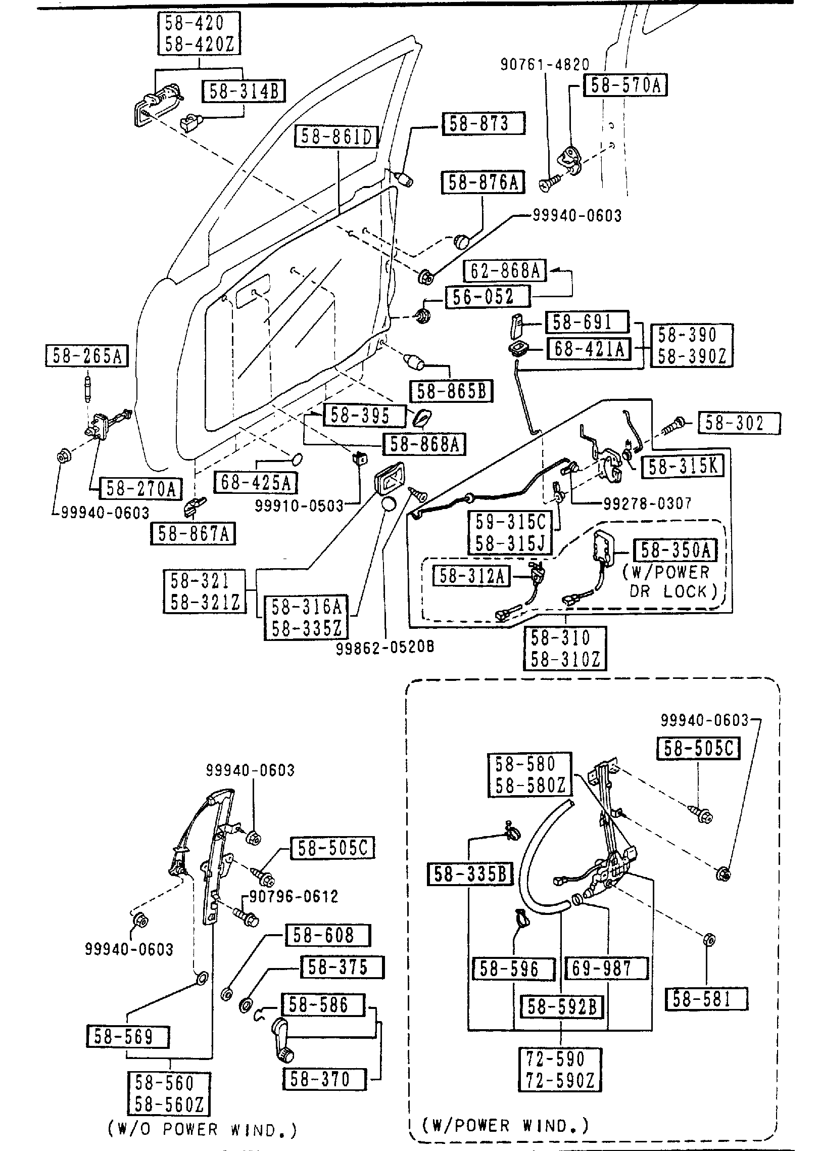 Diagram FRONT DOOR MECHANISMS for your 2007 Mazda CX-7   