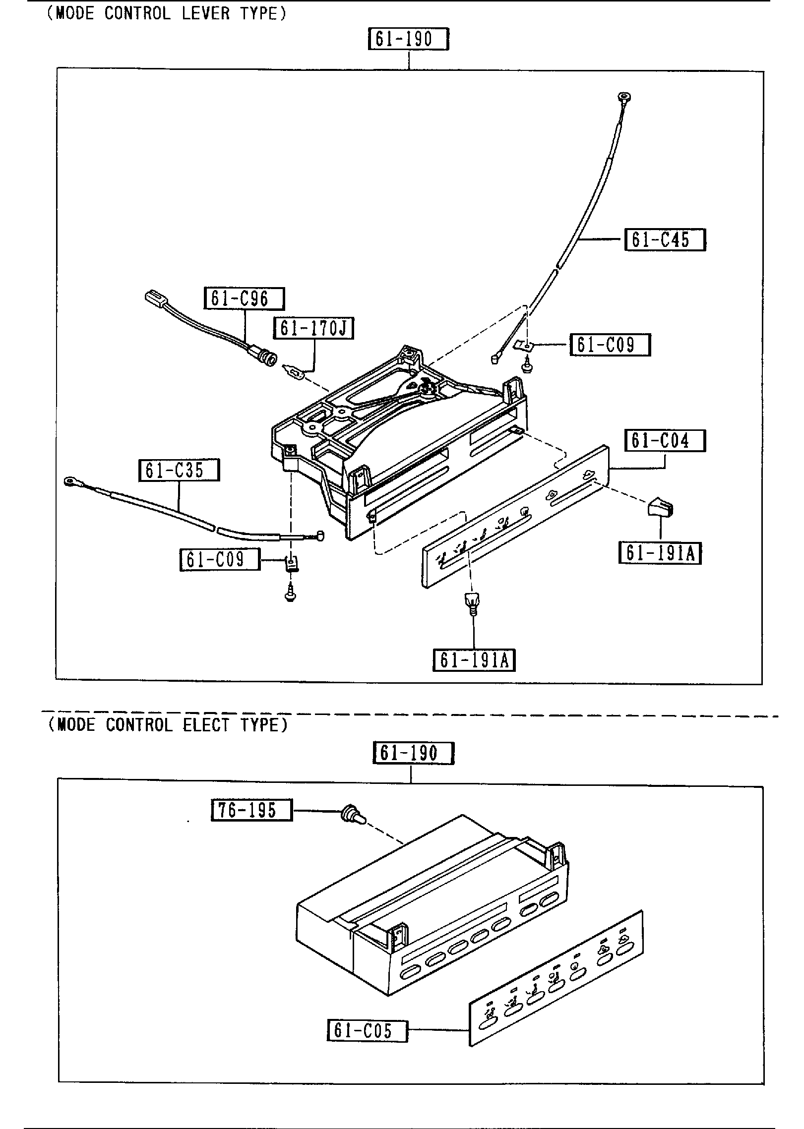 Diagram HEATER CONTROLS COMPONENTS for your 2004 Mazda MX-5 Miata   