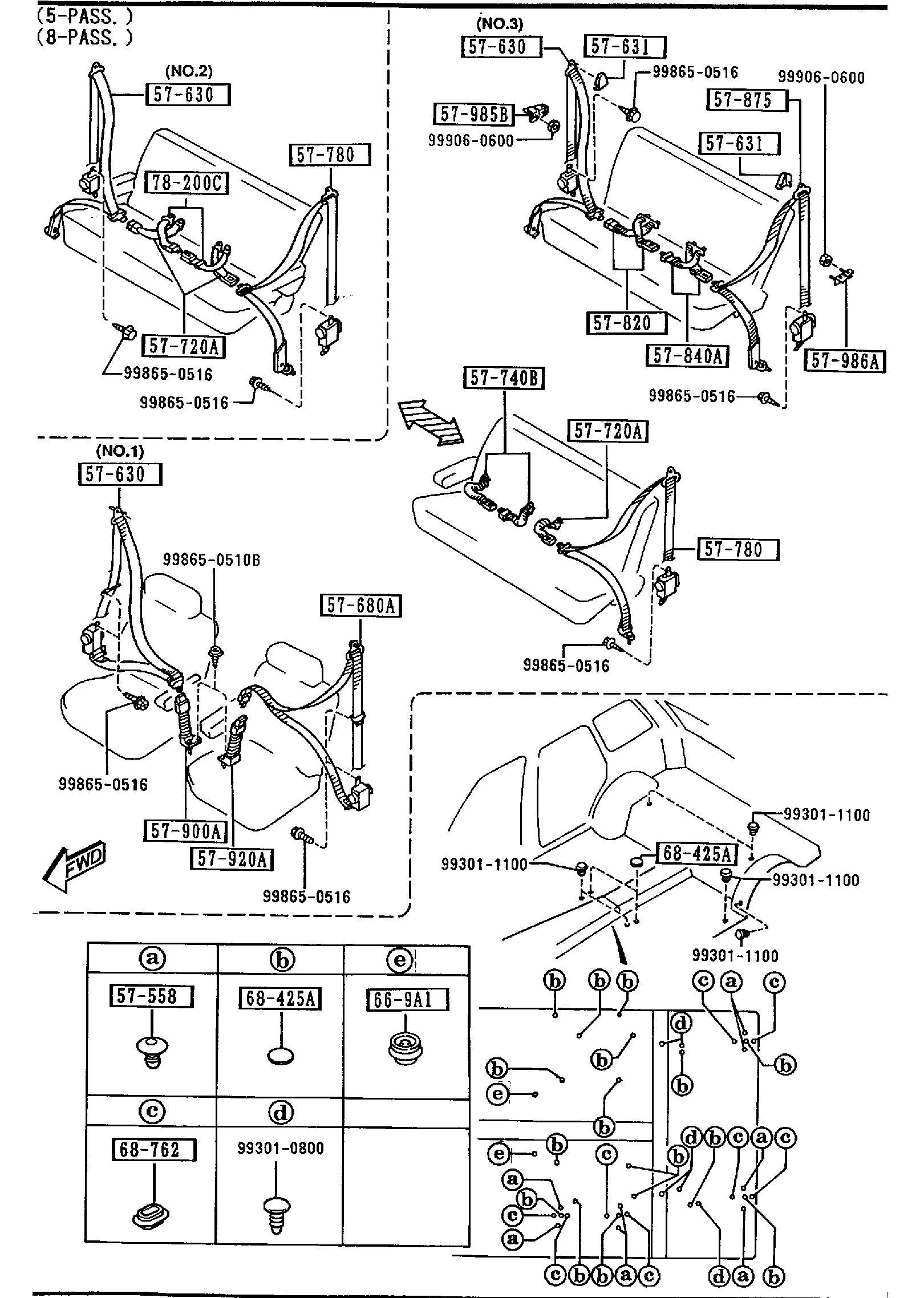 Full size assembly image of SEAT BELTS (1/1)