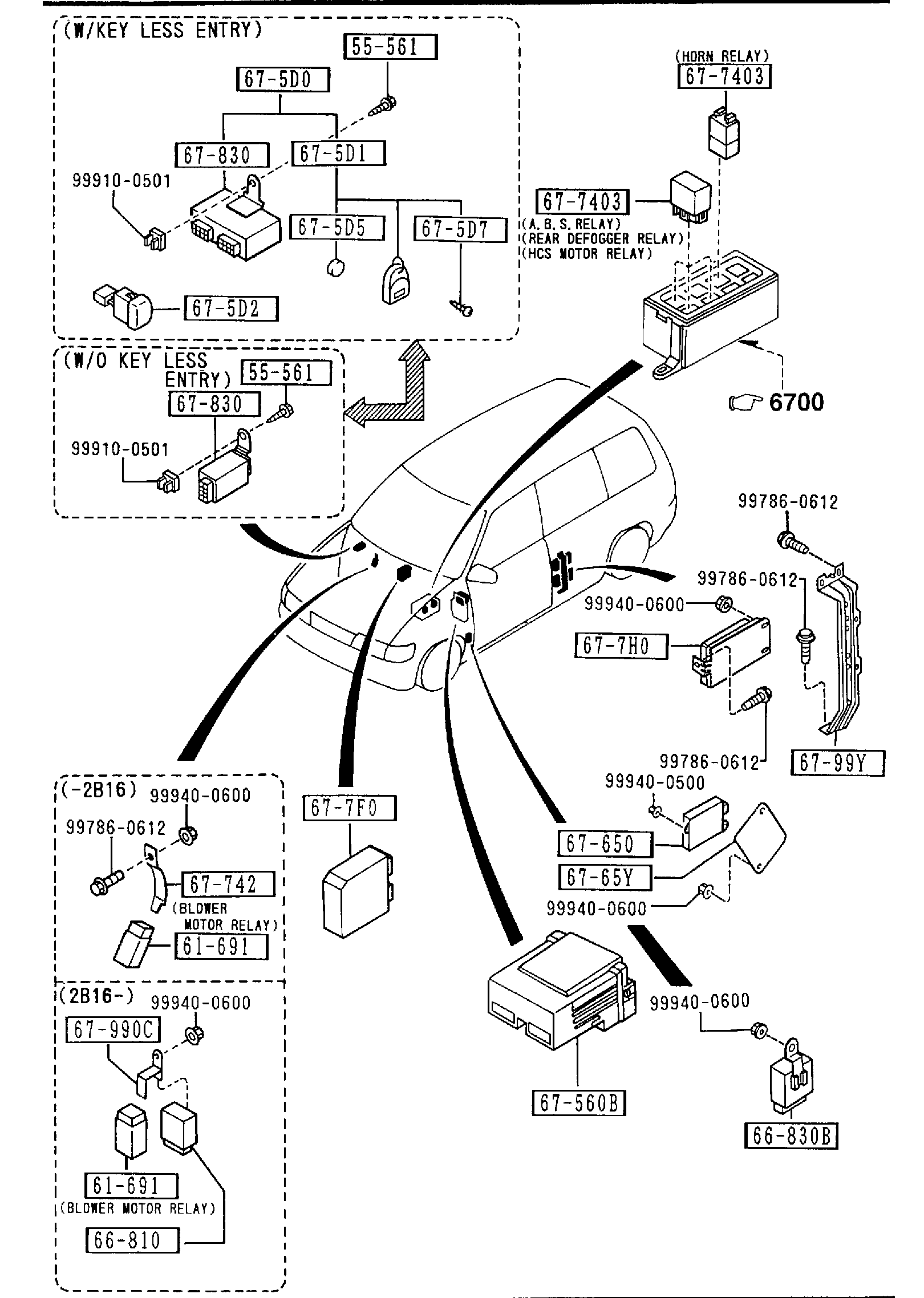 Full size assembly image of BODY RELAYS & UNIT (1/1)