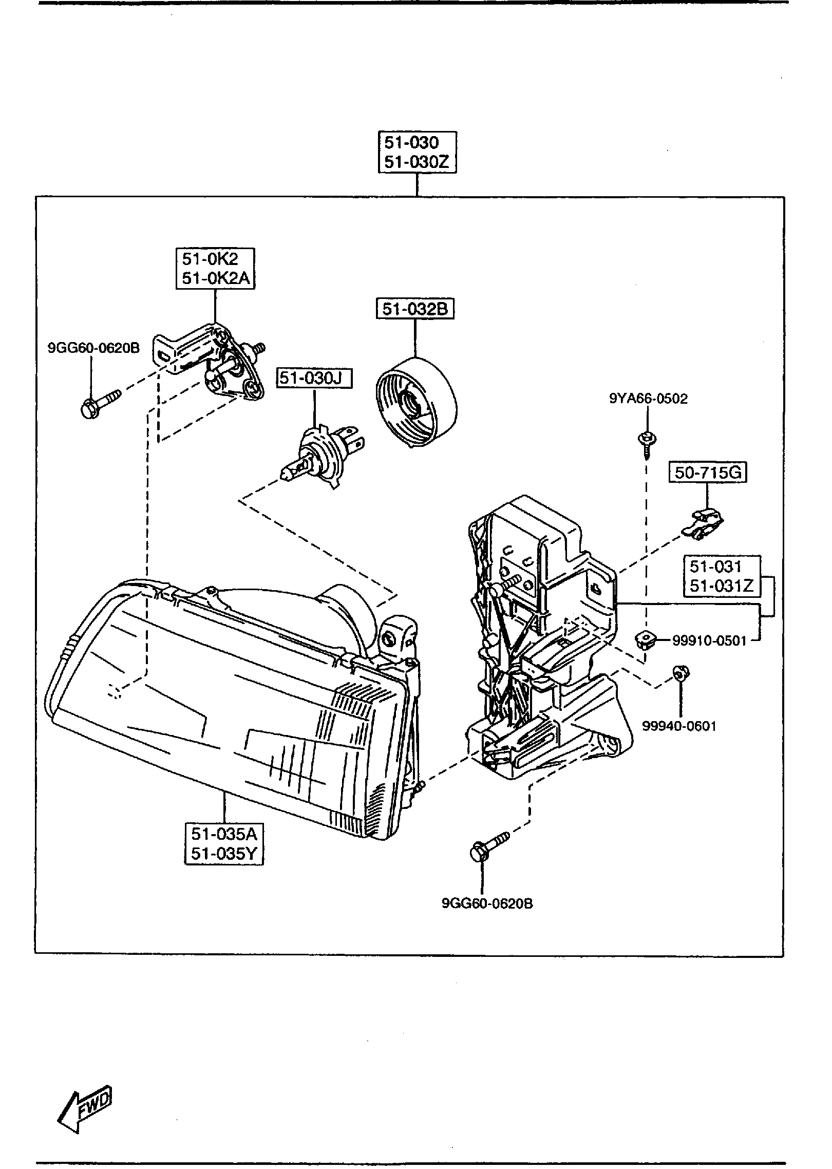 Diagram HEAD LAMPS for your 2008 Mazda B3000   
