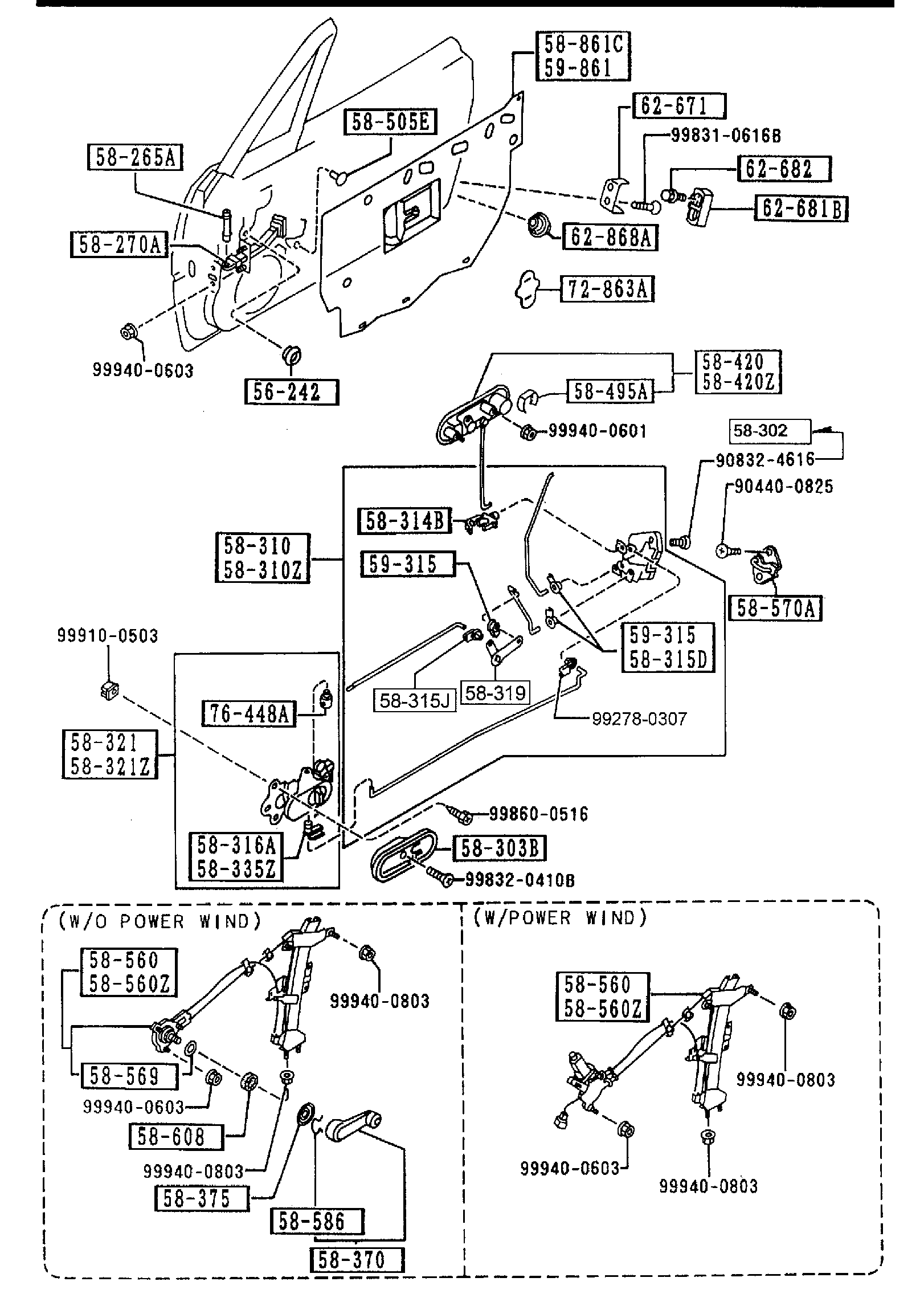 Diagram FRONT DOOR MECHANISMS for your 2011 Mazda MX-5 Miata   