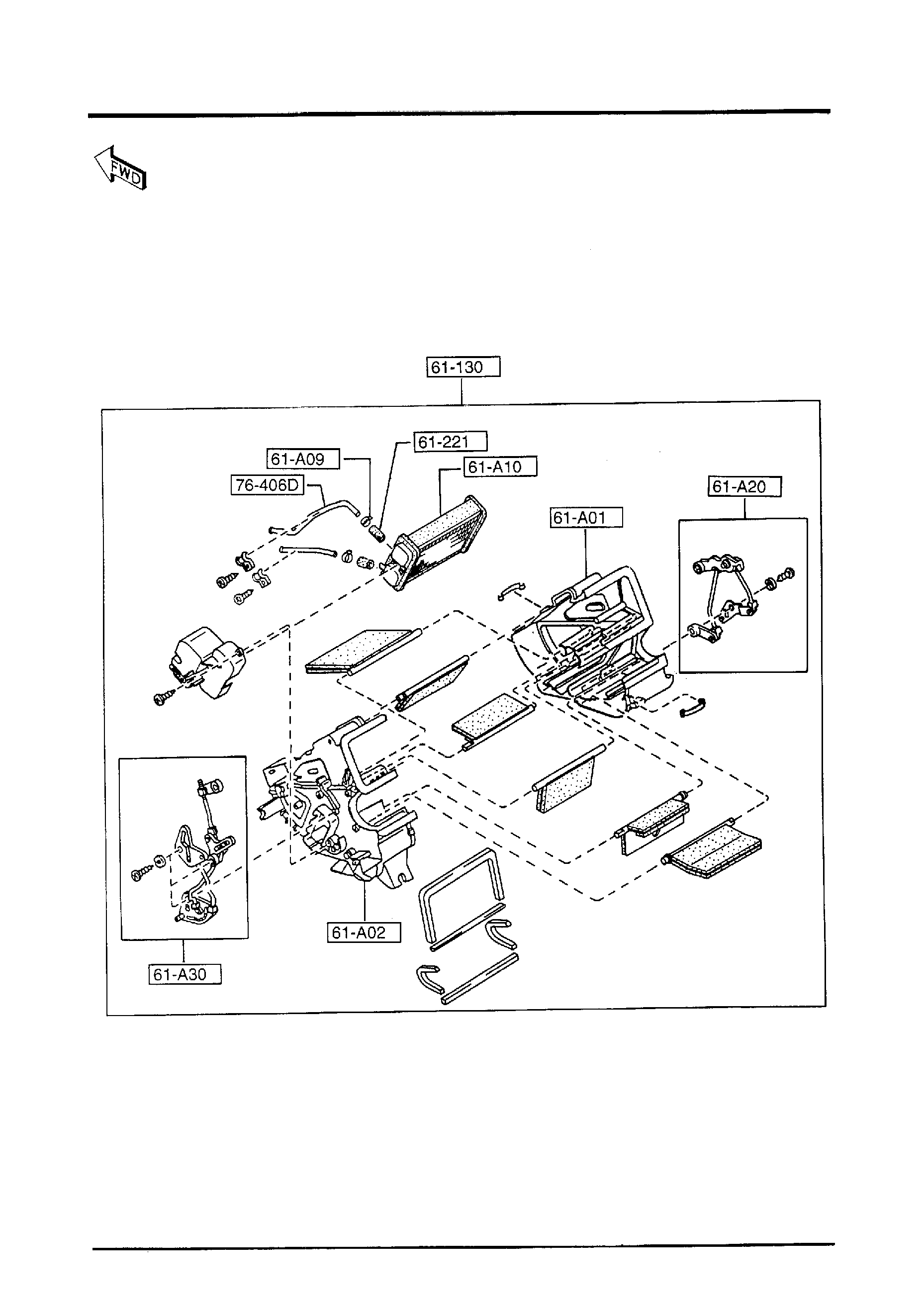Diagram HEATER UNIT COMPONENTS for your 2012 Mazda Mazda6   