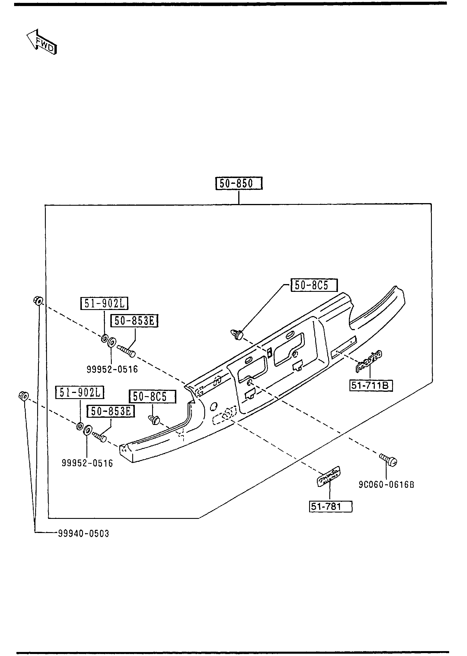 Diagram REAR FINISHER for your 2005 Mazda MX-5 Miata   