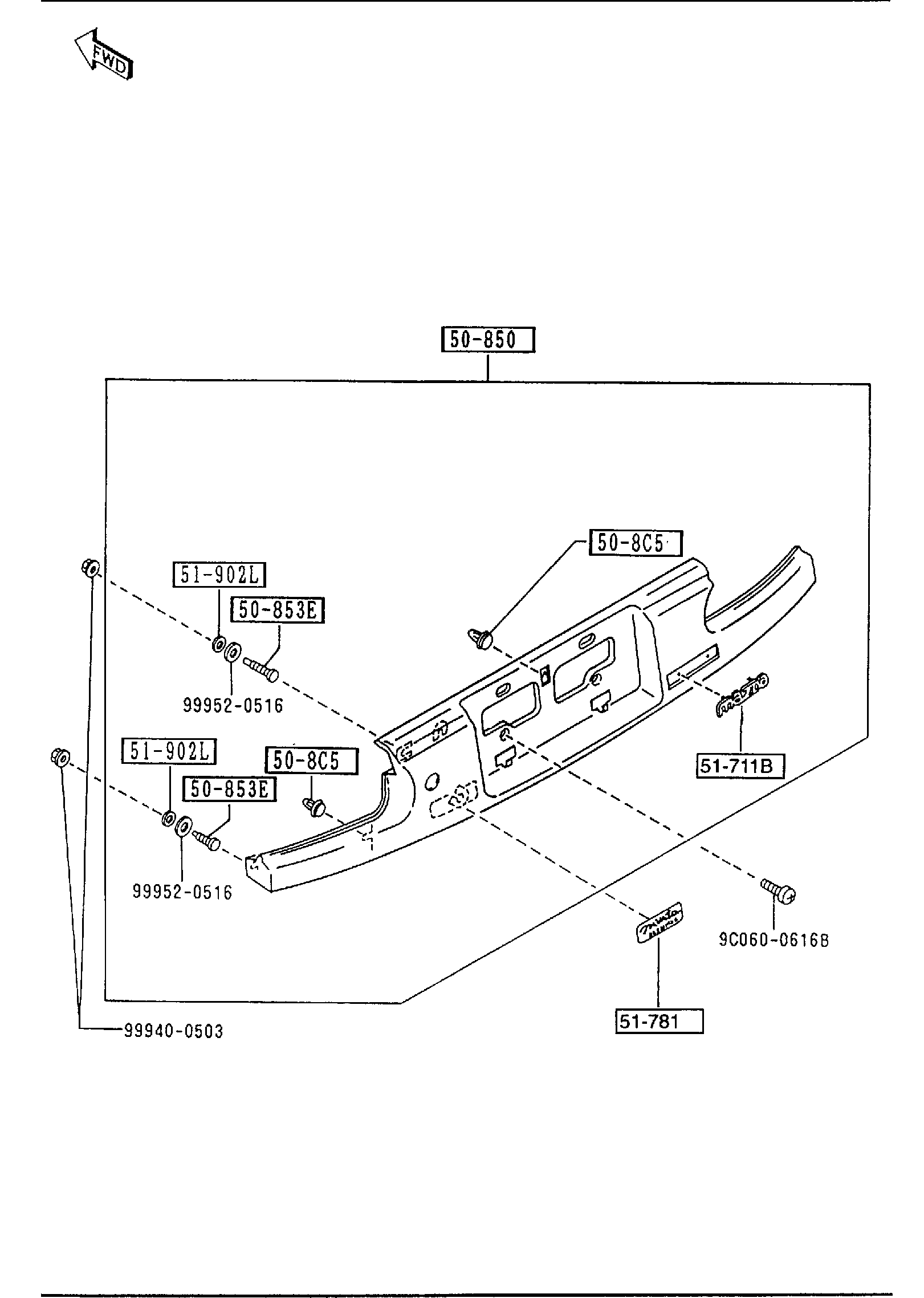 Diagram REAR FINISHER for your 2005 Mazda MX-5 Miata   