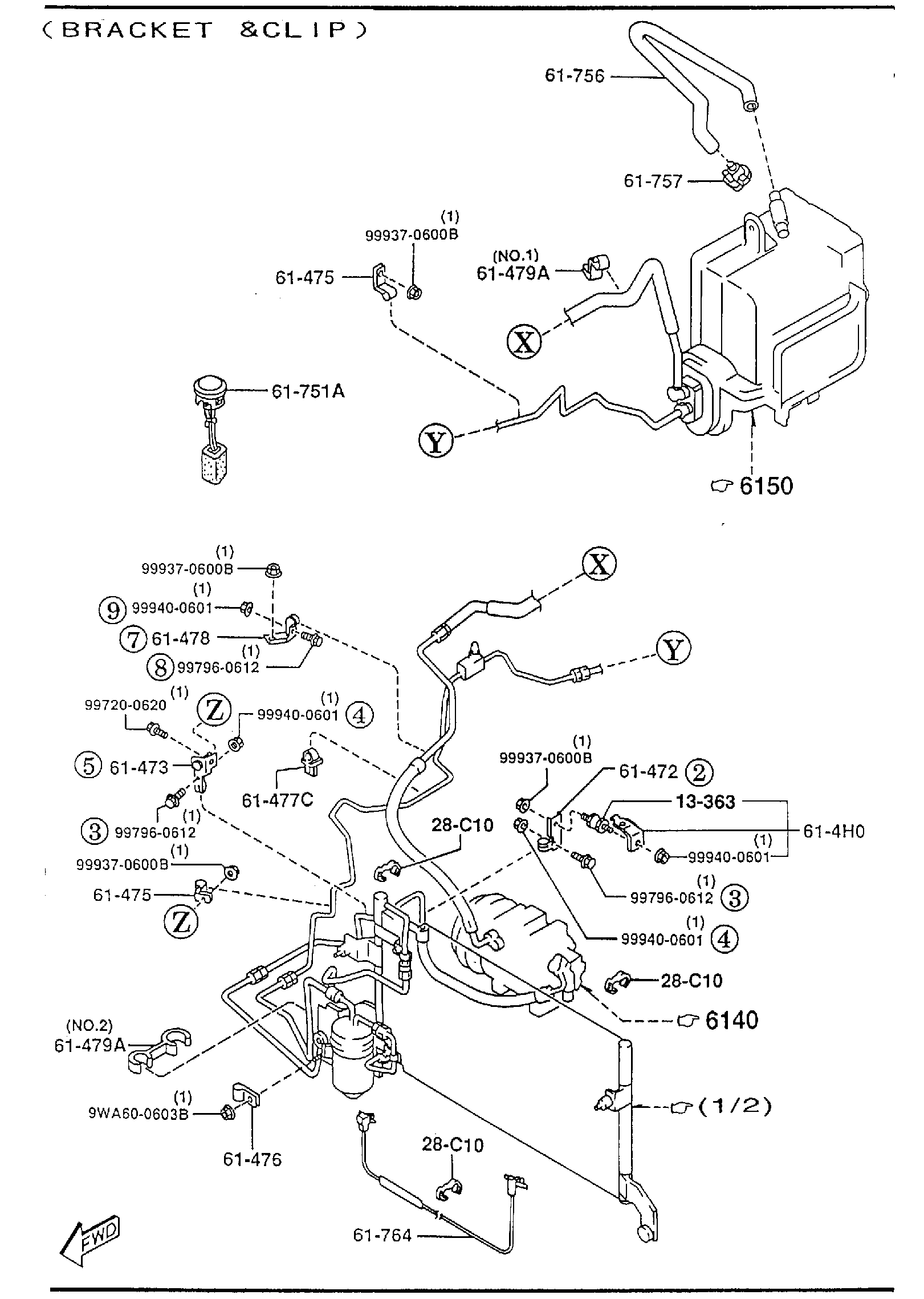 Diagram AIR CONDITIONER (2500CC) for your 2019 Mazda Mazda6   